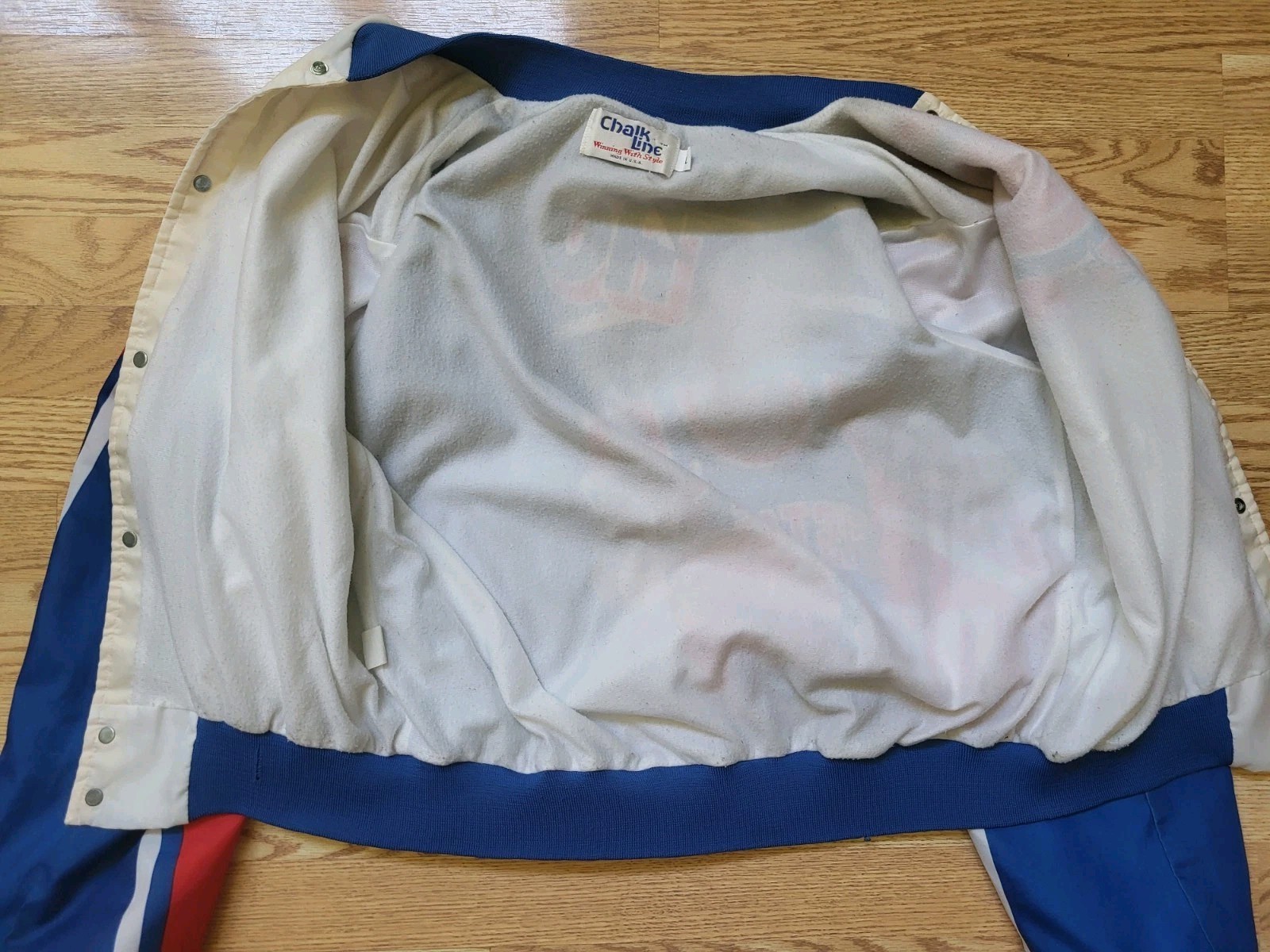 Vintage 90’s NBA Detroit Pistons ISIAH THOMAS Jacket Chalk Line Mens LARGE USA