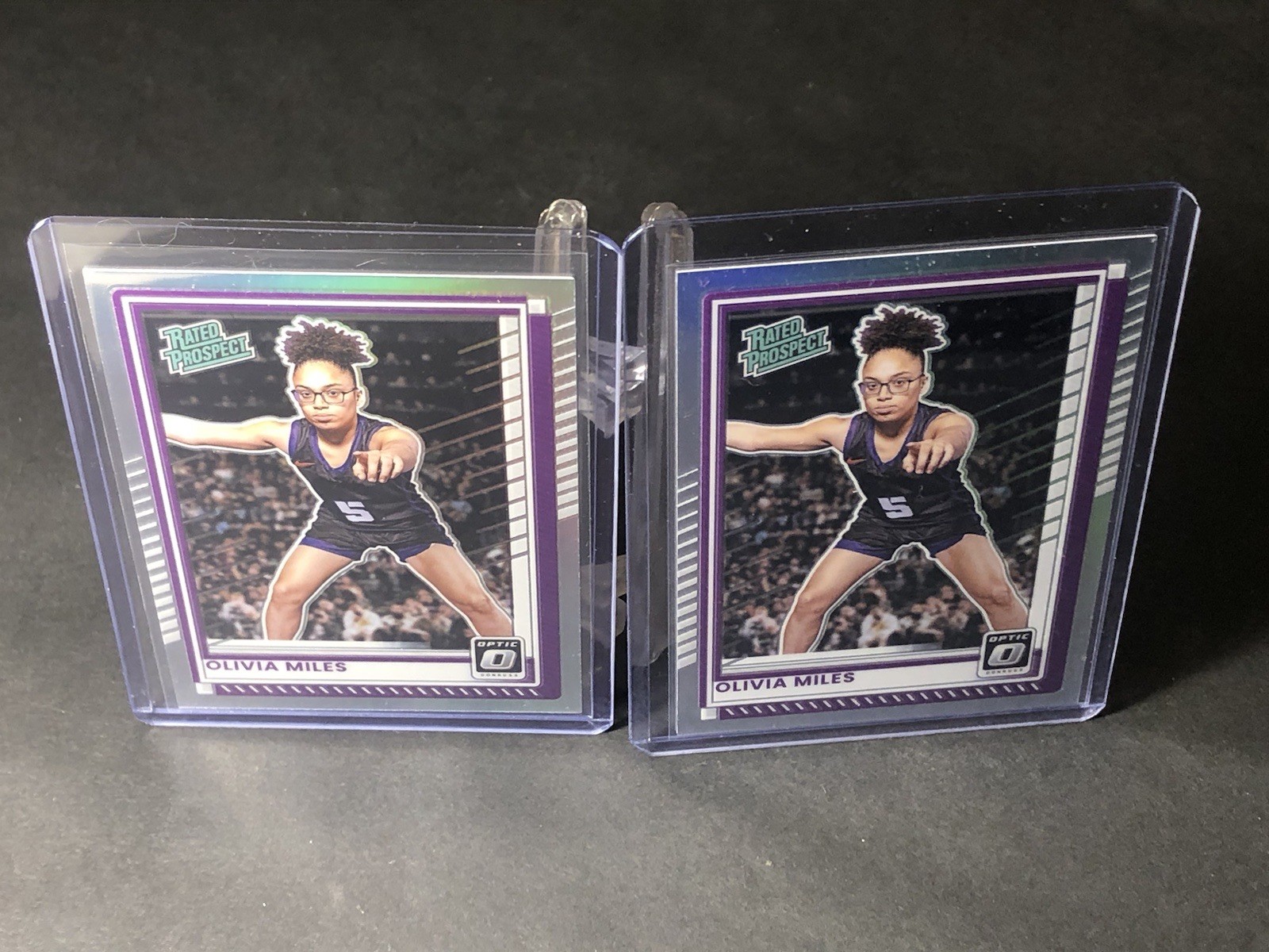 Olivia Miles Donruss Optic Hollow Prizm Rookie. Lot Of 2.