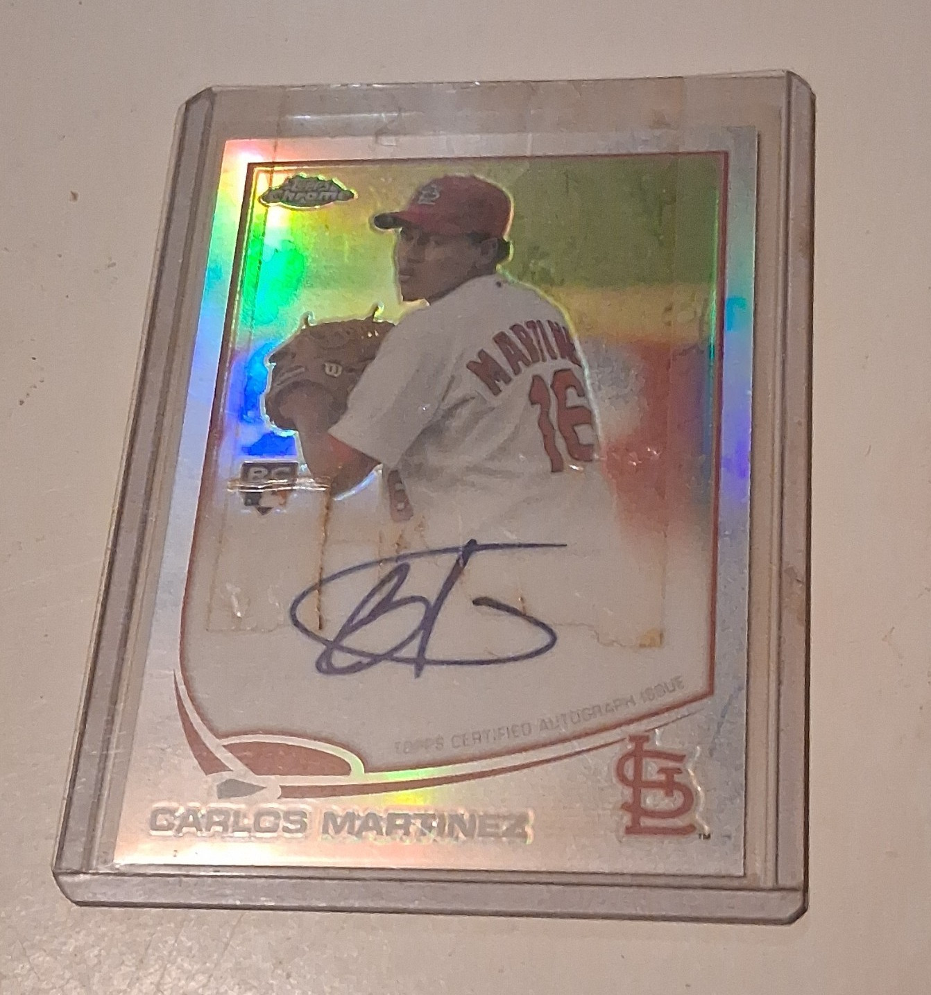 Topps 2013 Chrome Carlos Martinez St. Louis Cardinals RC Auto Refractor #107/499