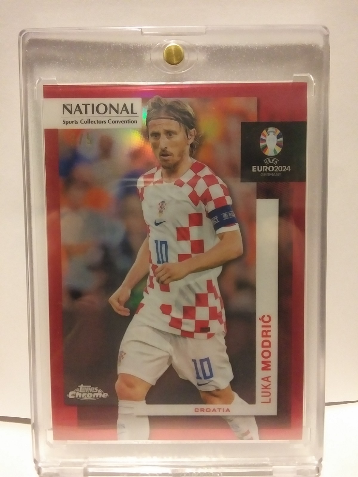 2024 Topps Chrome NSCC UEFA EURO24 Soccer No.SC-9 Red Refractor #/5, Luka Modric
