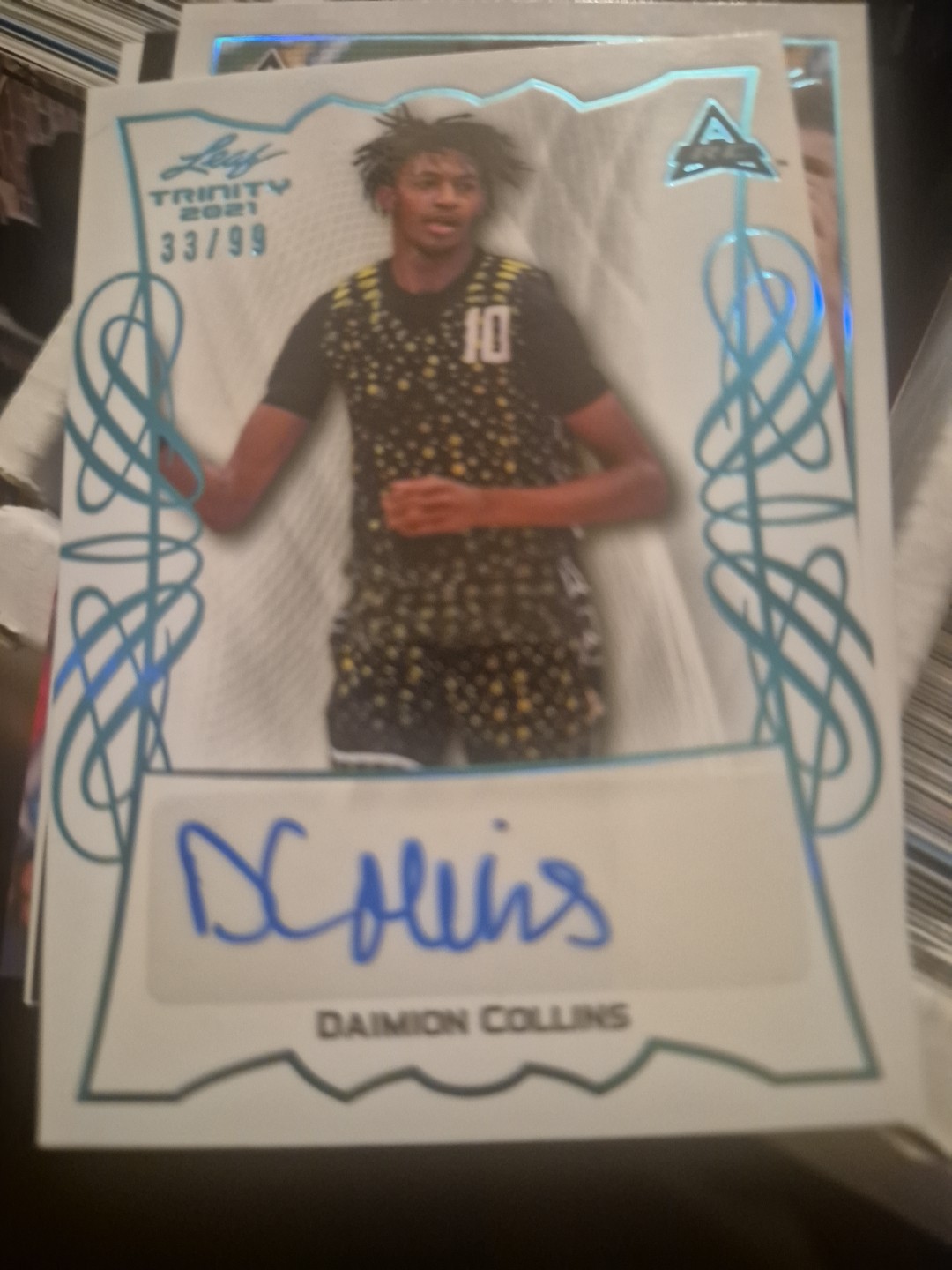 2021-22 Leaf Memories 2021-22 Leaf Trinity Daimion Collins Autograph #’d 33/99