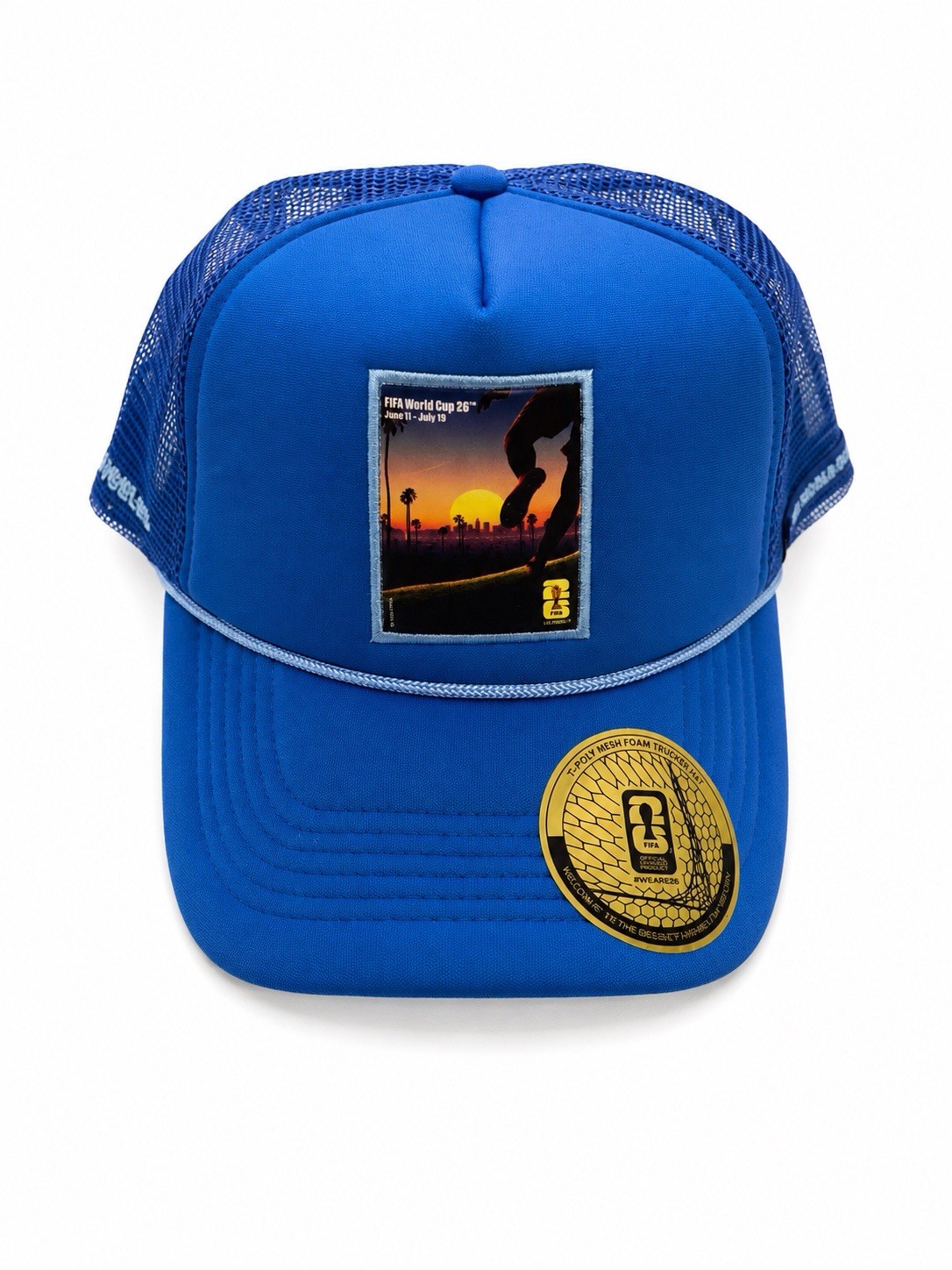 FIFA World Cup 26 Los Angeles Official Poster Foam Trucker Hat One Size Blue