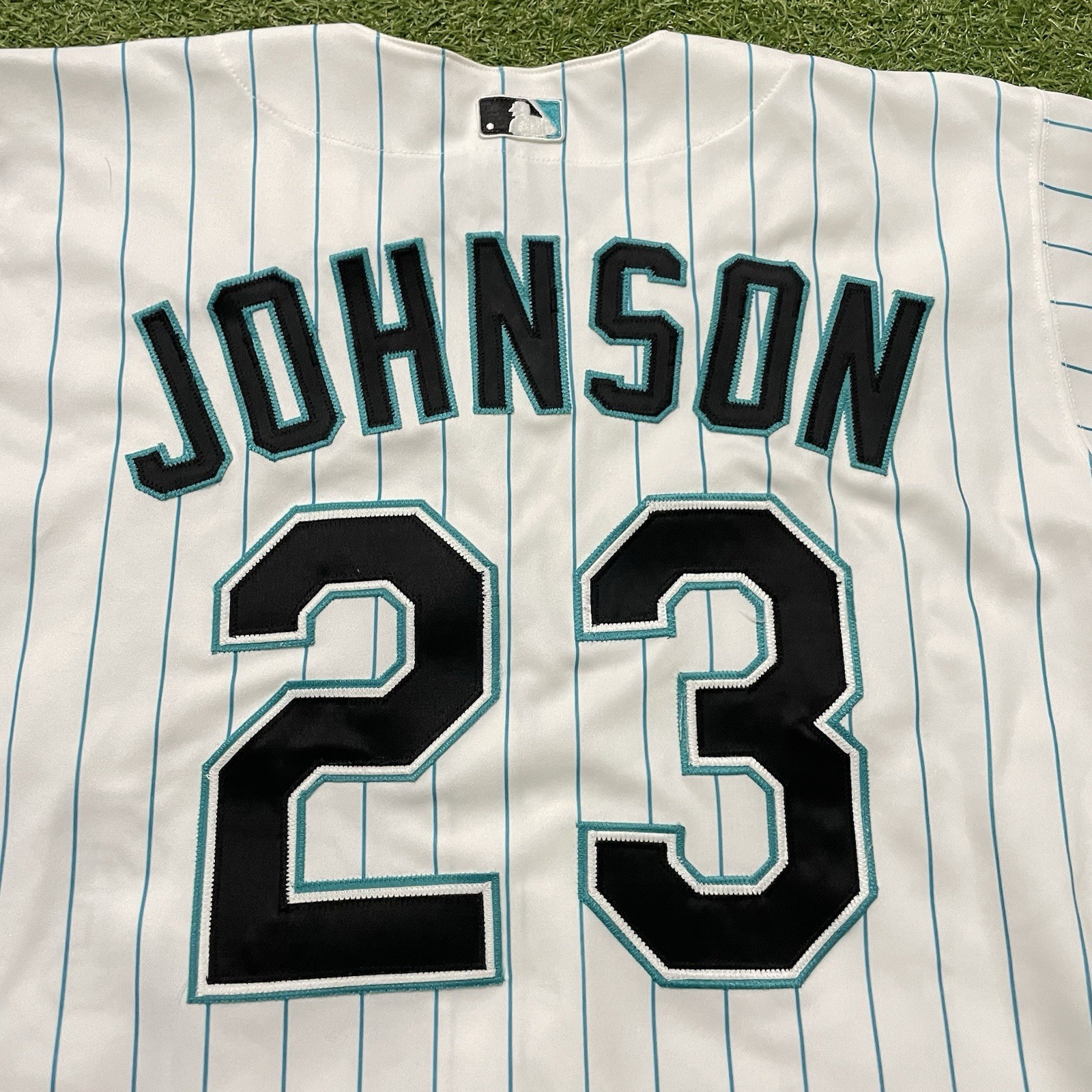 Vintage 90s Charles Johnson Florida Marlins Russell Jersey MLB Sz 44 USA Made