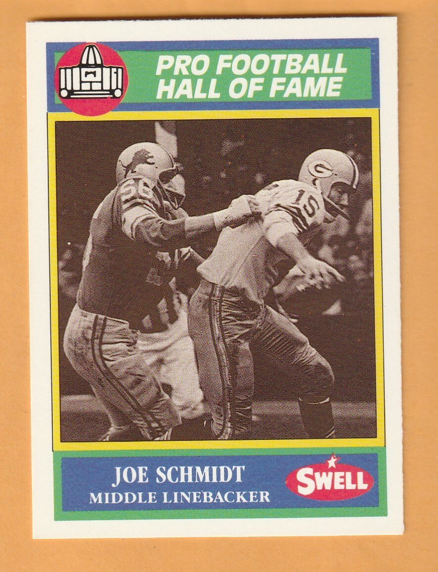 Joe Schmidt Detroit Lions 1990 Swell Greats #89 Pittsburgh Panthers 10F