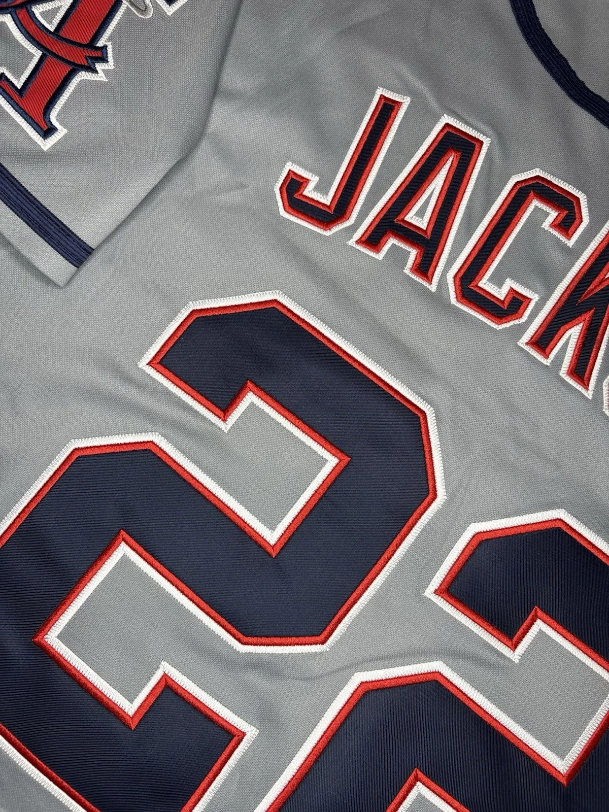 Bo Jackson 1994 California Angels Grey Road Men’s Jersey w/ 125th Patch (L-XL)