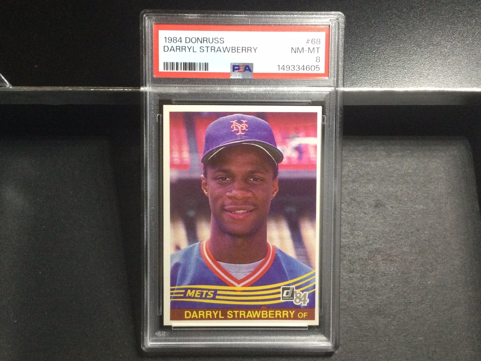 1984 Donruss #68 Darryl Strawberry Rookie Baseball Card PSA 8 Near Mint-Mint