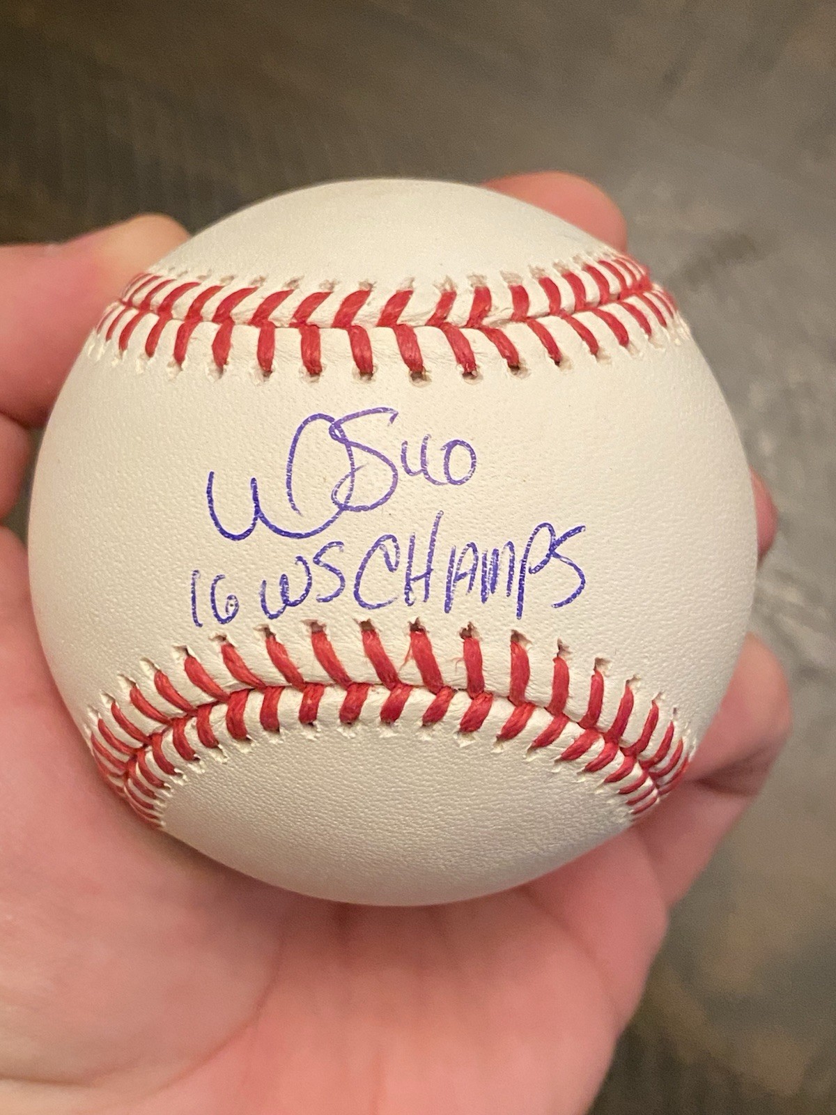 Willson Contreras Chicago Cubs Signed Baseball with “2016 WS Champs” Insc. COA’d