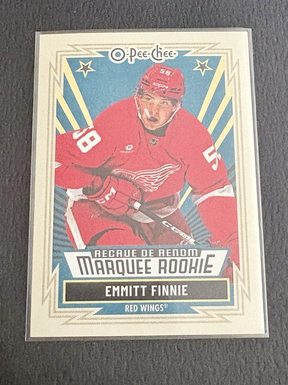 2025-26 O-Pee-Chee #583 Emmitt Finnie Retro Detroit Red Wings NM