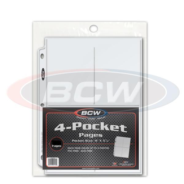 10 4 Pocket 3.5″ x 5.25″ Photo Postcard Album Pages