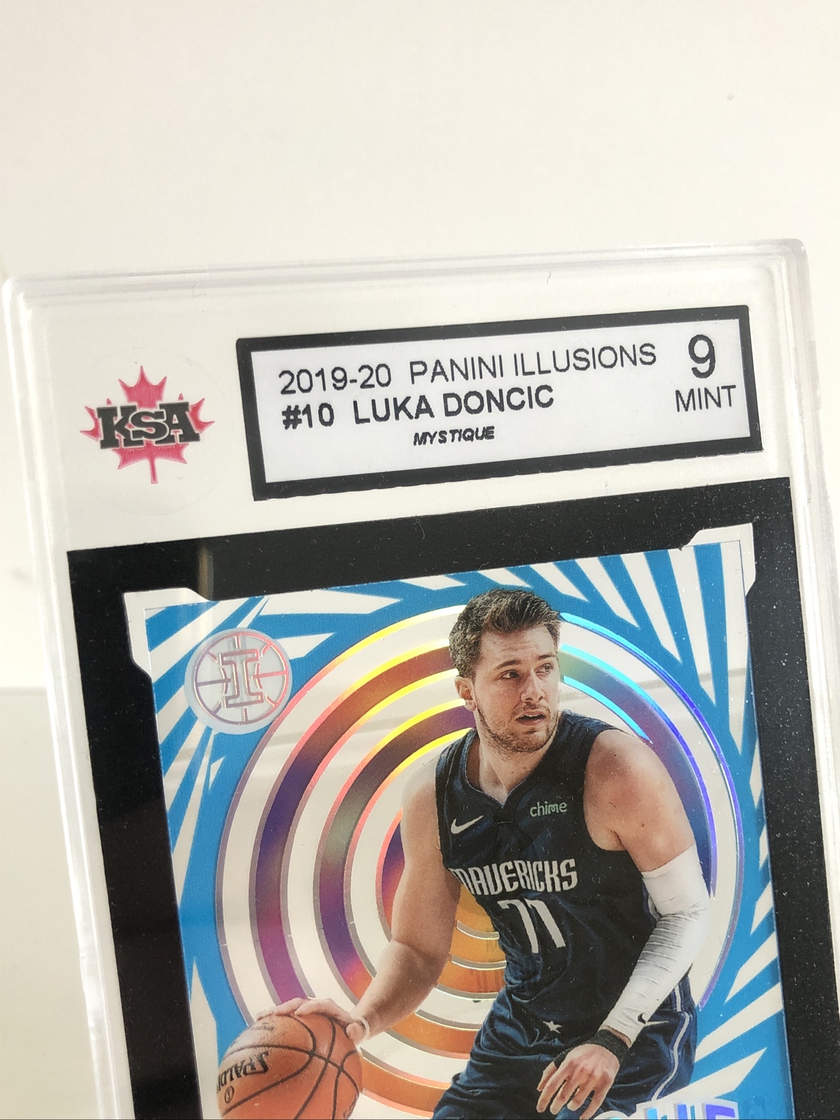 Luka Doncic 2019-2020 Illusions Mystique Blue Acetate SP KSA 9 Transparent Rare