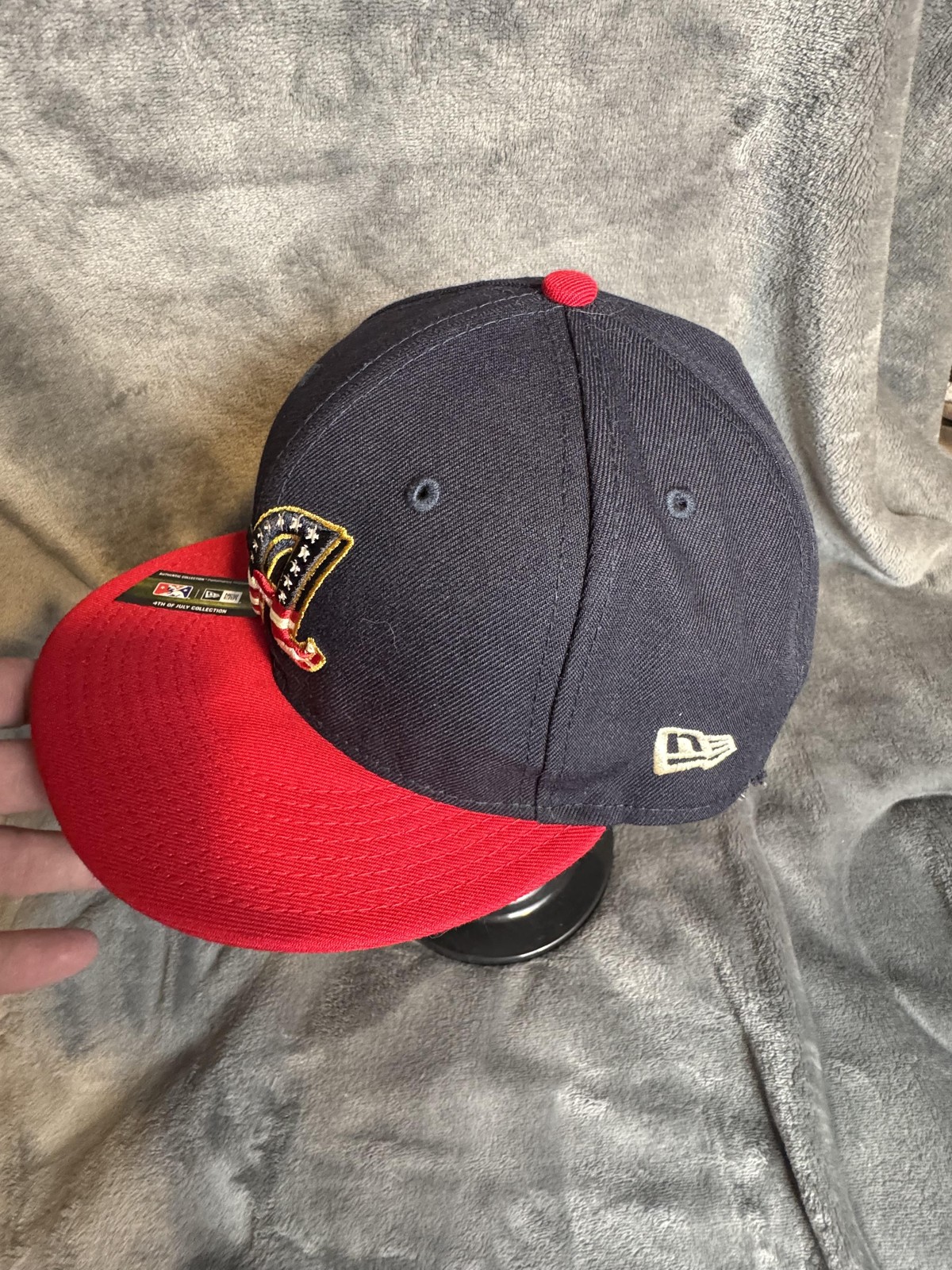 Reno Aces Pacific Coast Baseball Hat Cap Fitted 7 1/2 Blue 4th Of July New Era