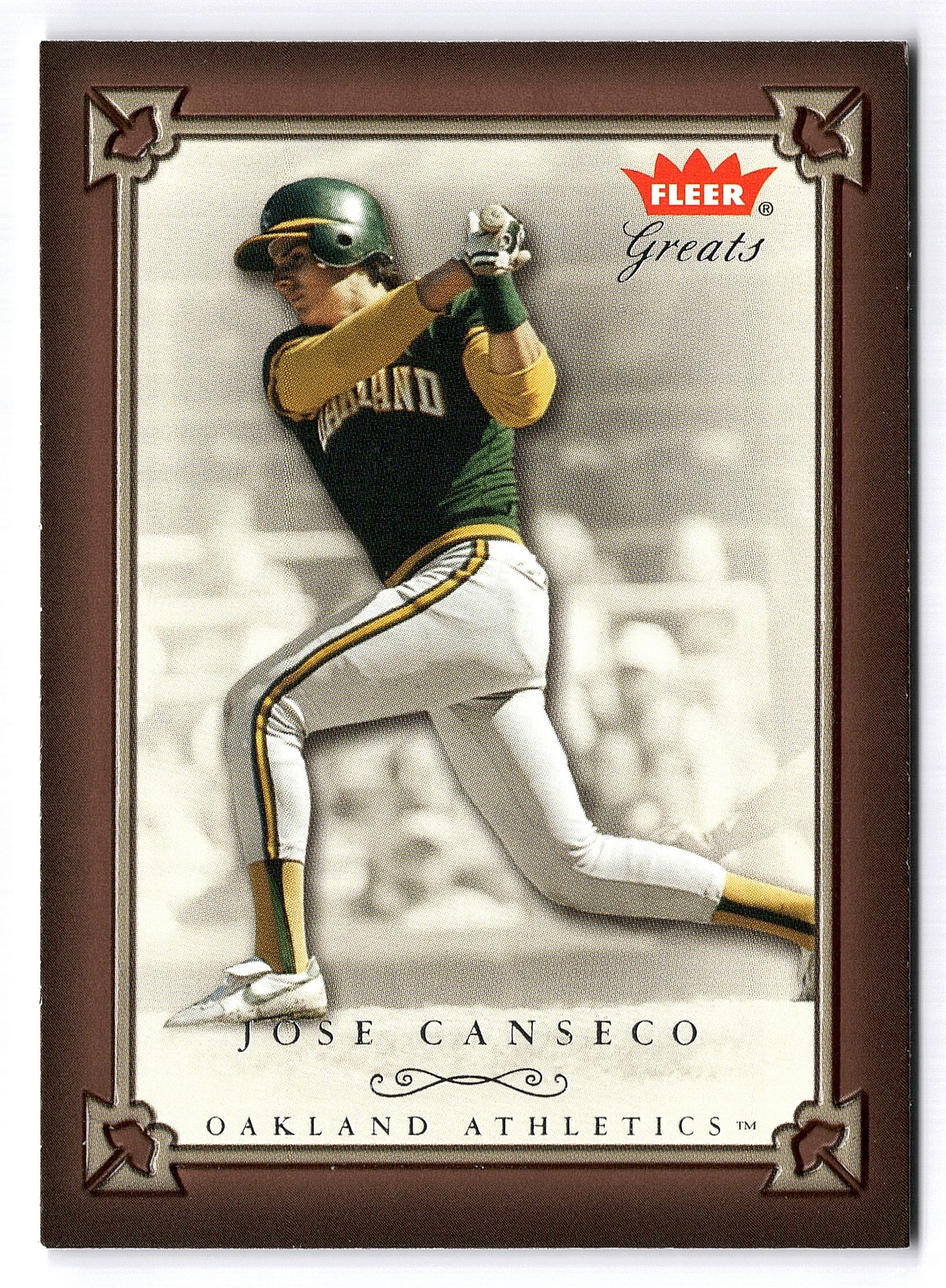 2004 Fleer Greats #33 Jose Canseco Oakland Athletics