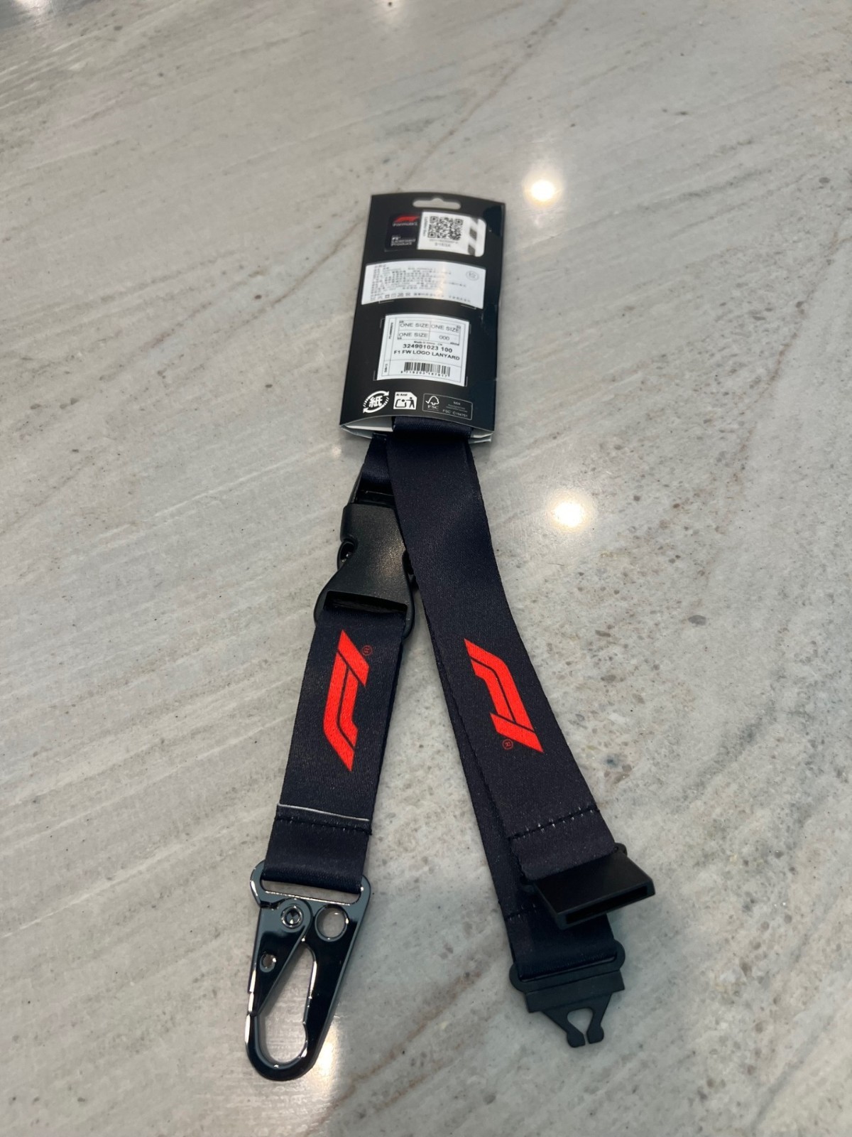 Formula 1 F1 Logo Lanyard – Black/Red