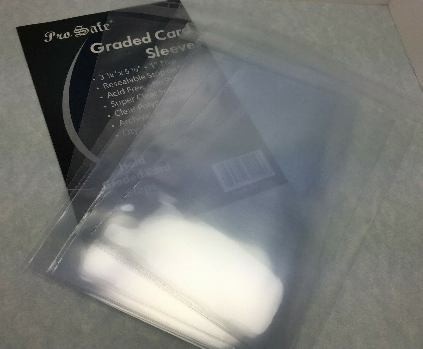 100 PRO-SAFE Resealable Team Bags Beckett BGS PSA Graded Card Holder Sleeves