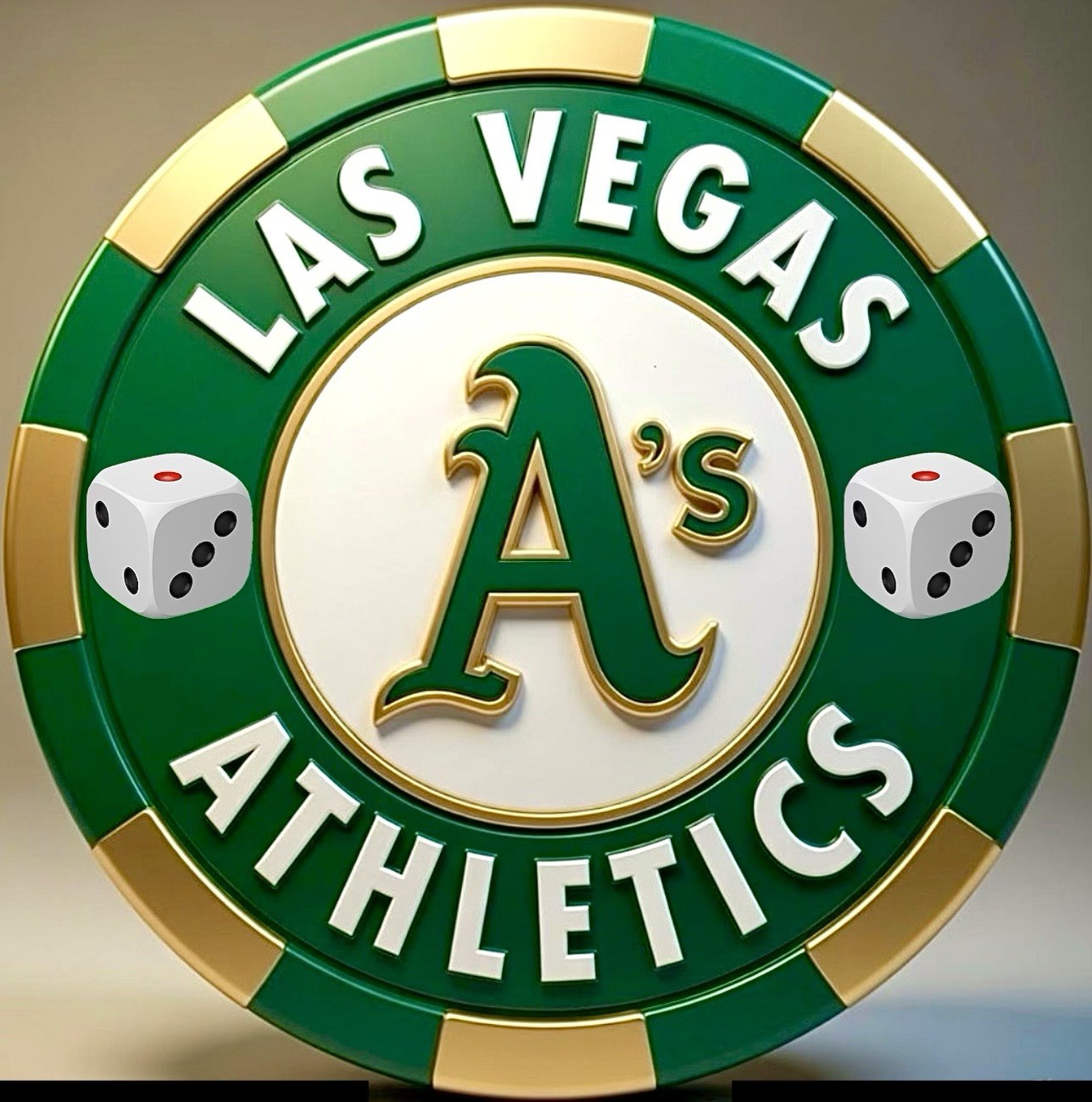 (2) Las Vegas A’s Waterproof Vinyl Stickers 4×4 Oakland Athletics Car Decals