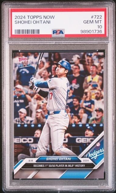 PSA 10 Shohei Ohtani 2024 MLB Topps Now Card # 722 (FIRST 50/50 PLAYER EVER)