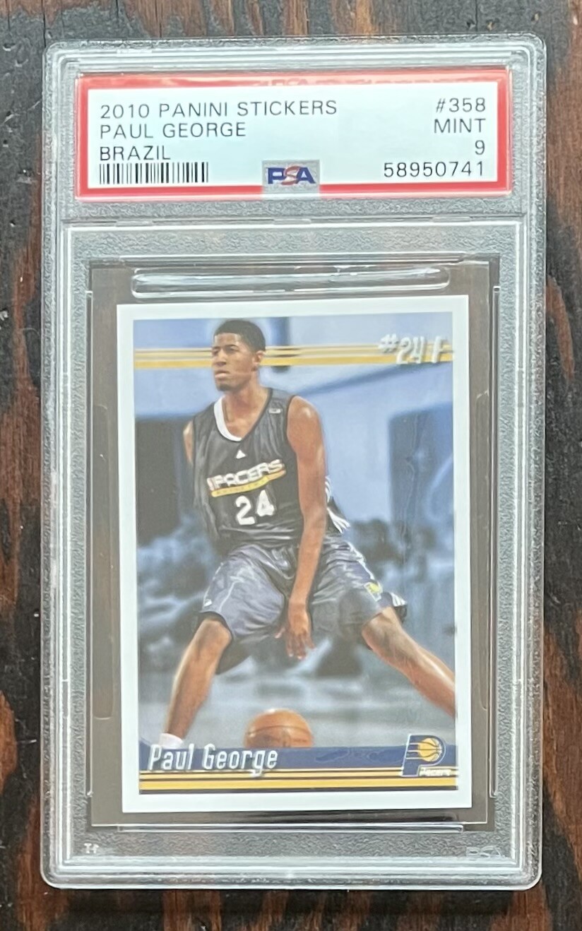 Paul George 2010 BRAZIL Panini Sticker #358 PSA 9 – POP 1 – NONE graded higher!!