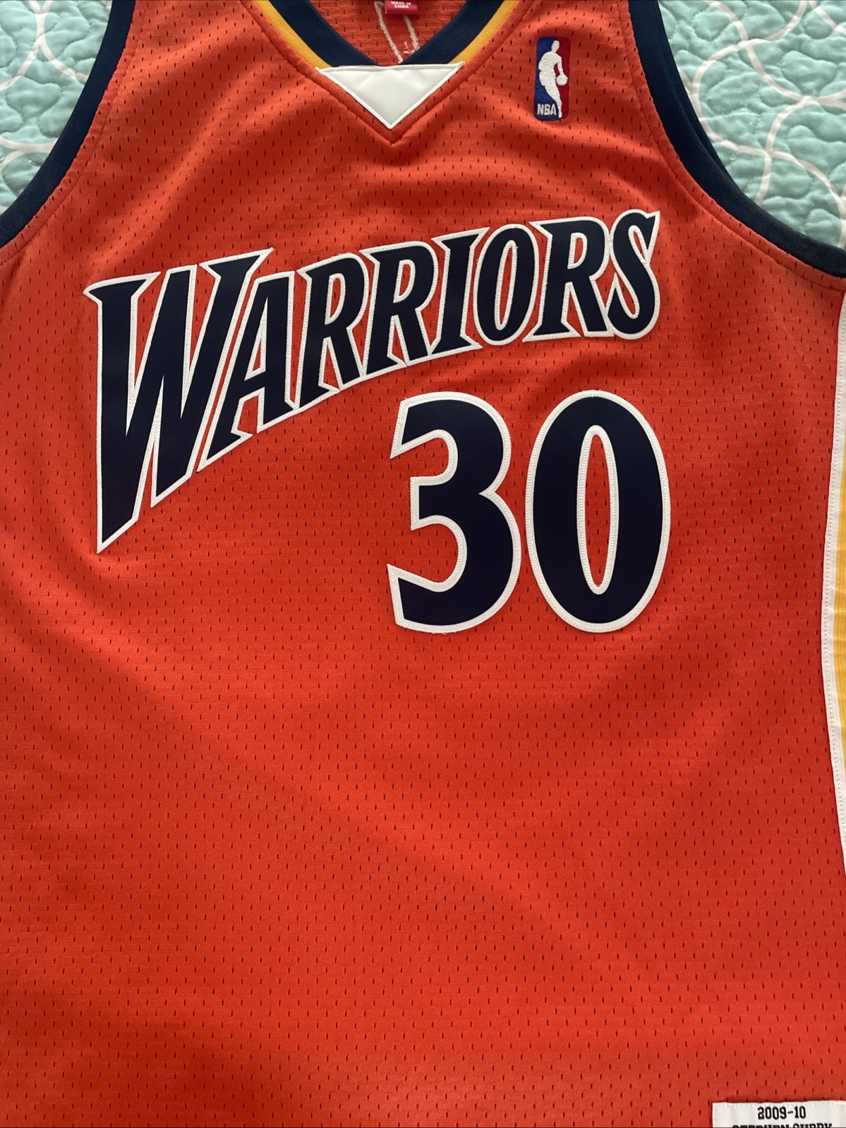 2009 Mitchell & Ness Stephen Curry ROOKIE #30 Warriors Swingman Jersey Orange