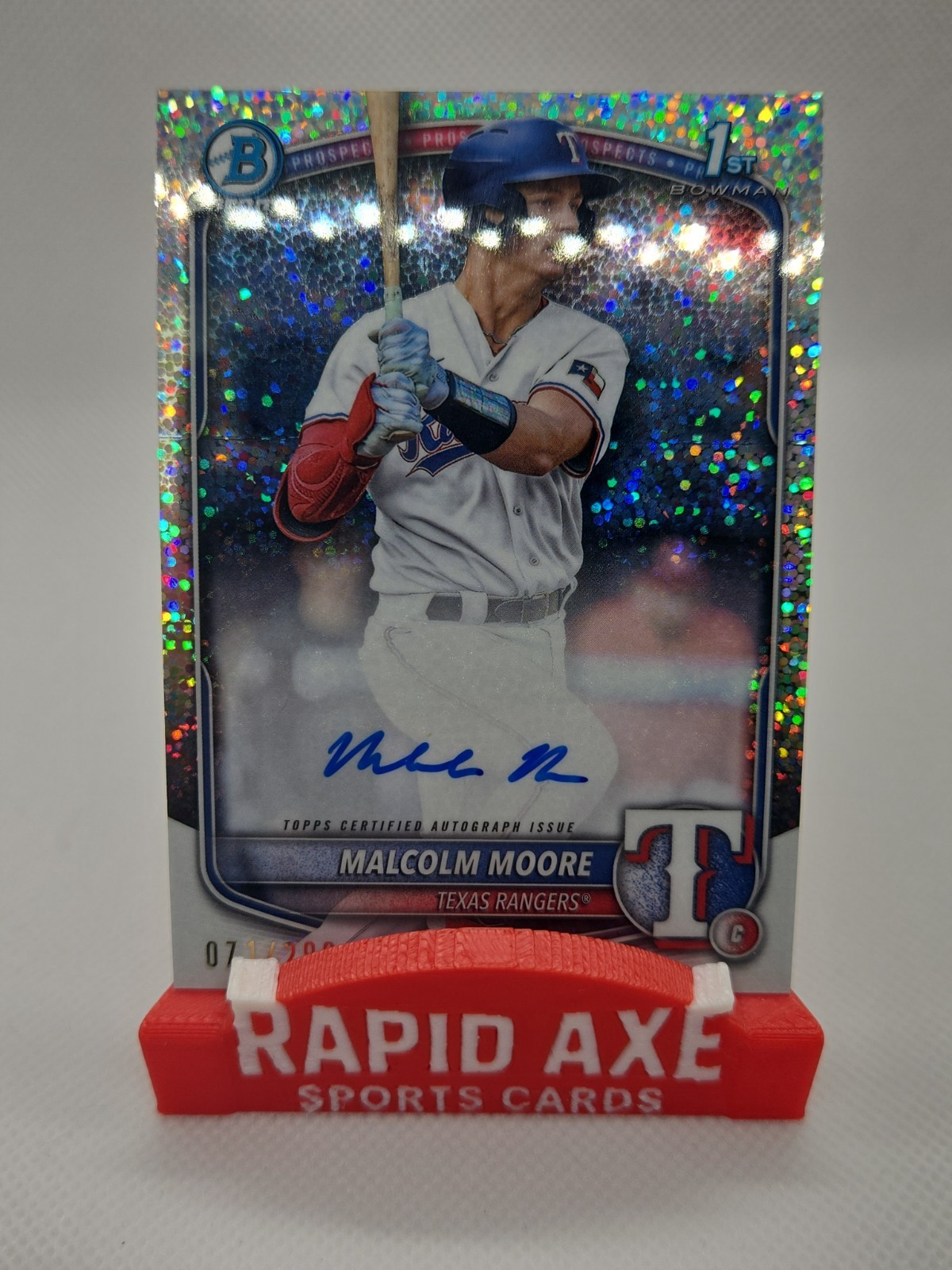 2025 Bowman – Chrome Prospects Malcolm Moore Speckle Refractor Auto 71/299