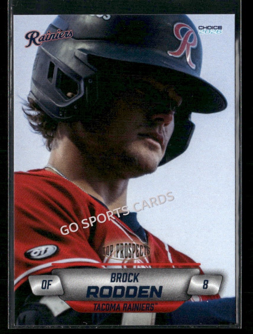 2026 AAA Top Prospects Tacoma Rainiers Brock Rodden RC Rookie Mariners