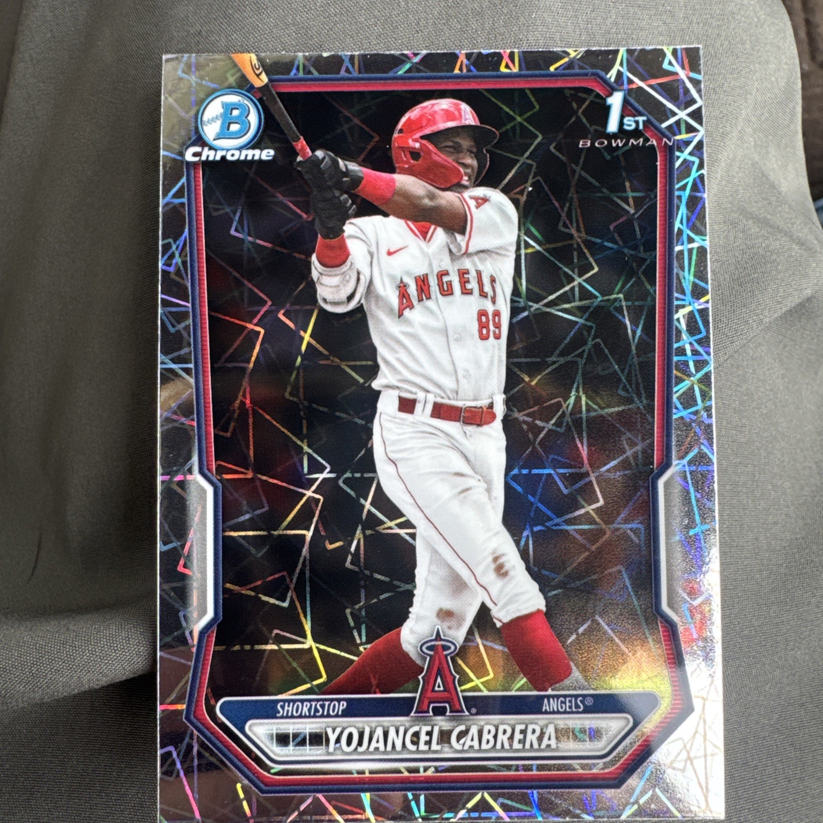 Topps 2026 Bowman Laser Chrome Yojancel Cabrera 1st Bowman Angels Card #BCP-3