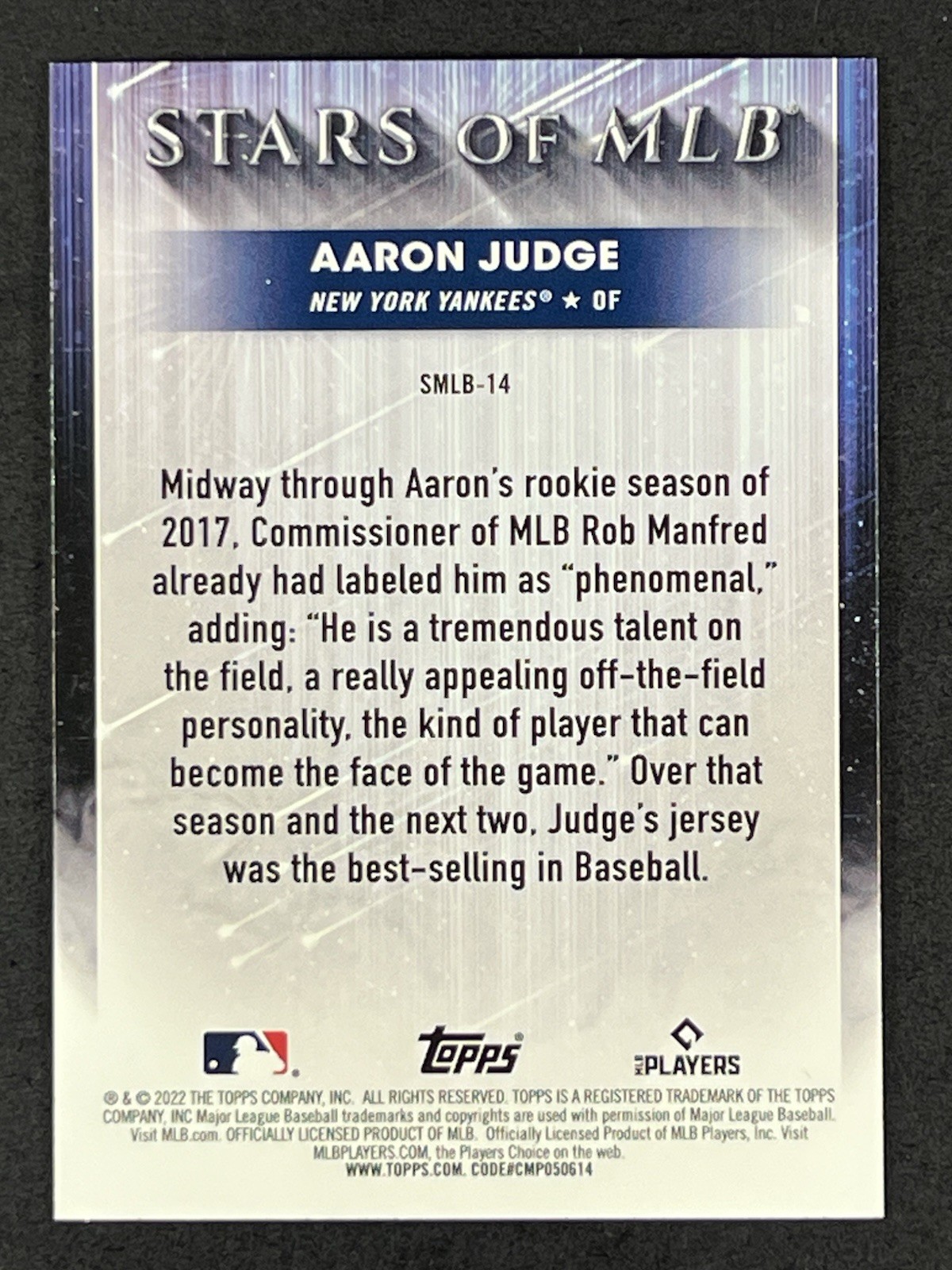 Aaron Judge 2022 Topps – Stars of MLB #SMLB-14 New York Yankees