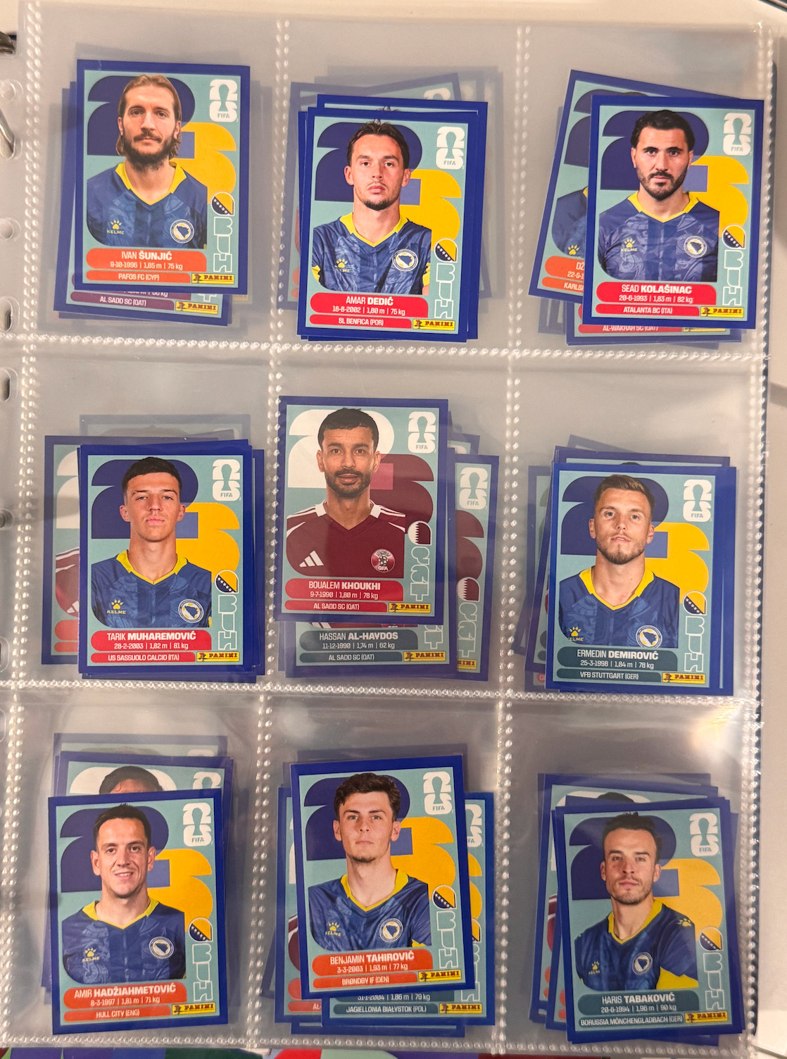 2026 Panini FIFA World Cup Sticker Blue Parallel Complete Lot FWC Group A B C