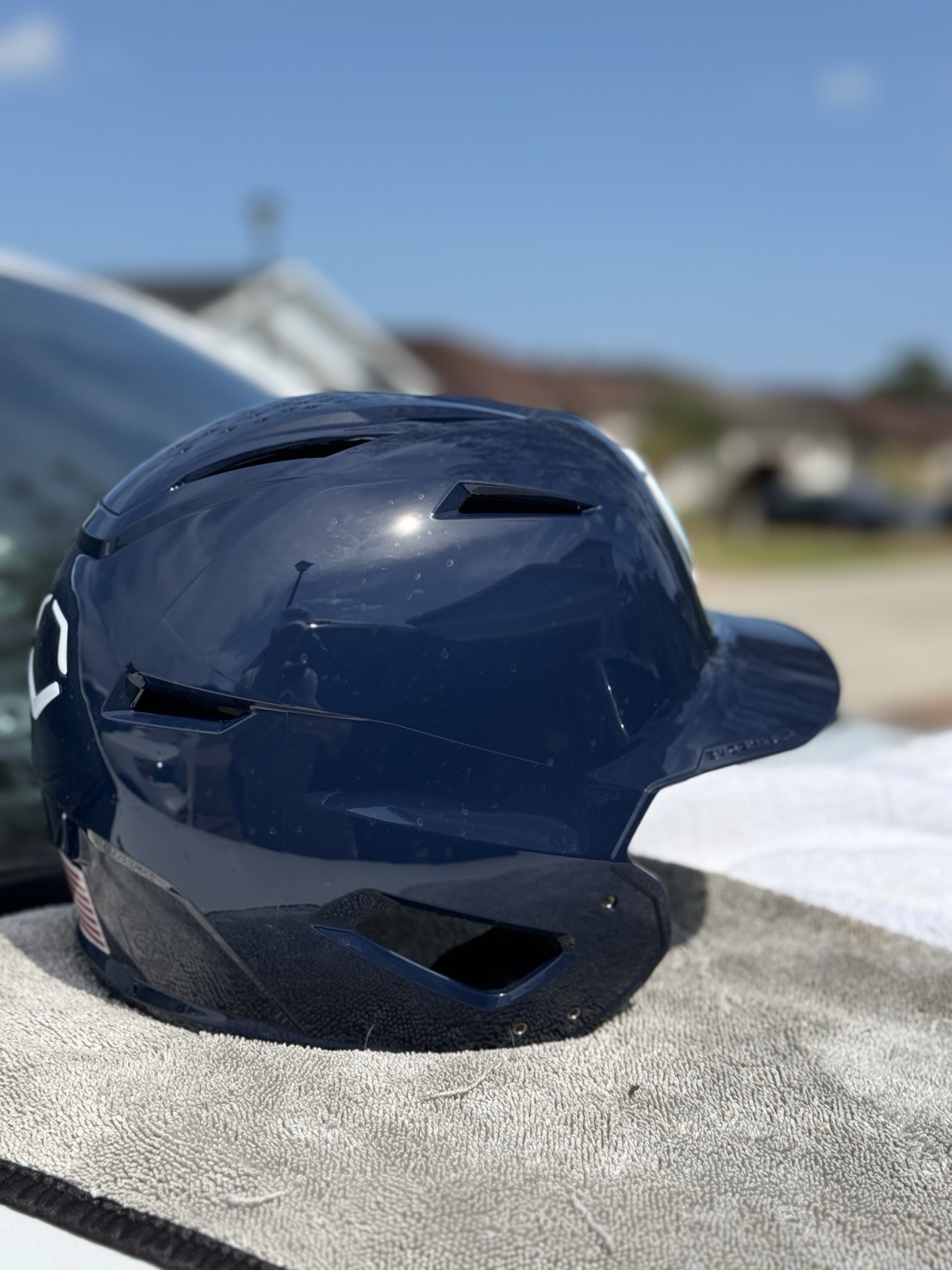 UNC NORTH CAROLINA TARHEELS COLLEGE WORLD SERIES CUSTOM EVOSHIELD BATTING HELMET