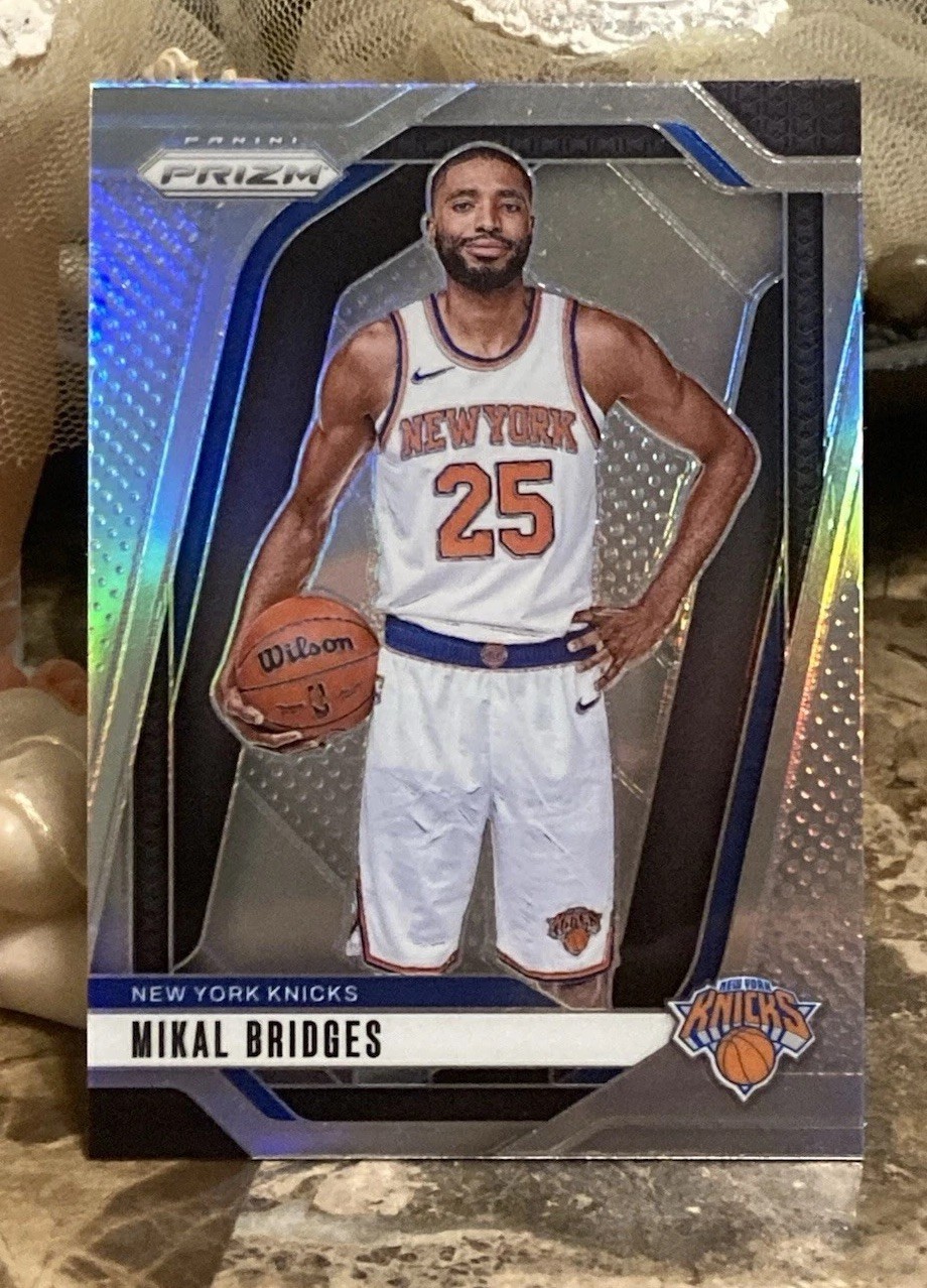 2024-25 Panini Prizm Basketball Mikal Bridges Silver Prizm New York Knicks #15
