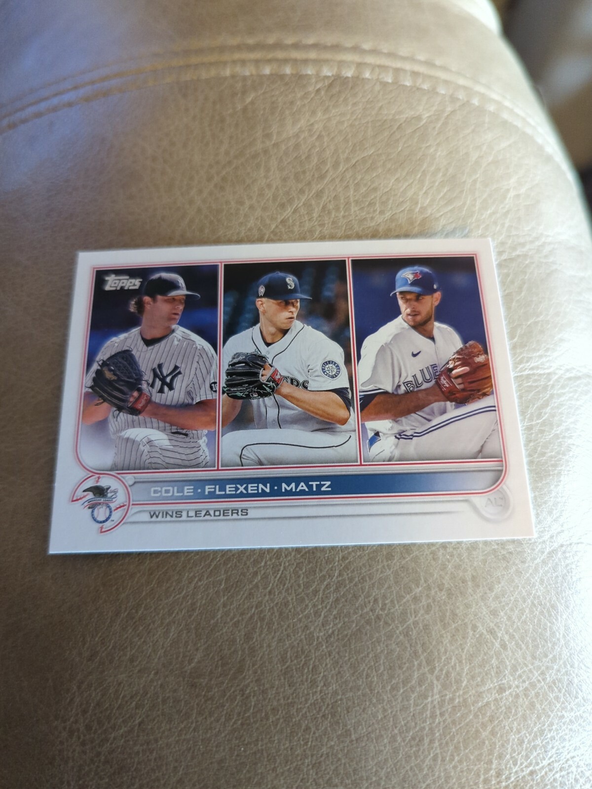 2022 Topps Series 1 # 270 Win Leaders Gerrit Cole Chris Flexen Steven Matz