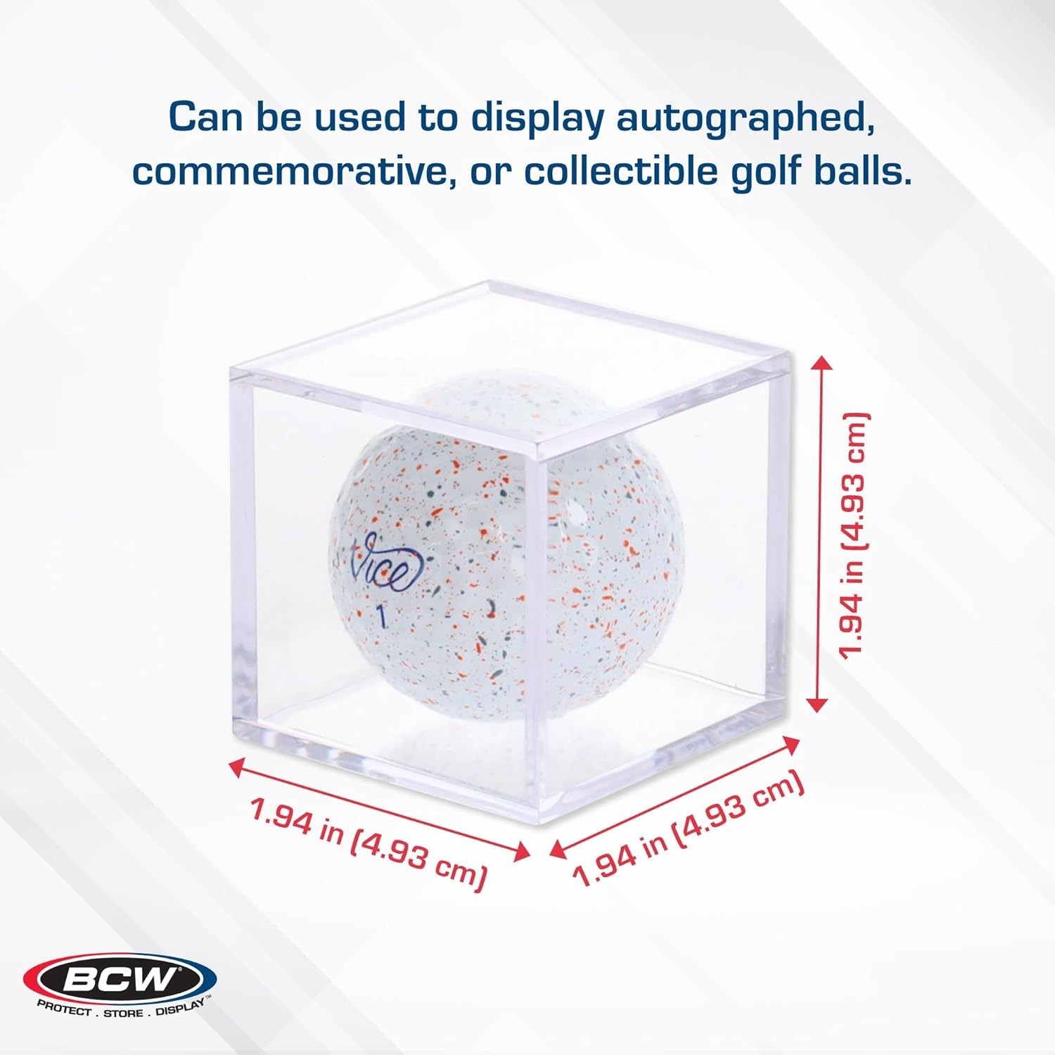 8 BCW Golf Ball Display Cases Square Plastic Cubea Clear Stackable Holders DEAL