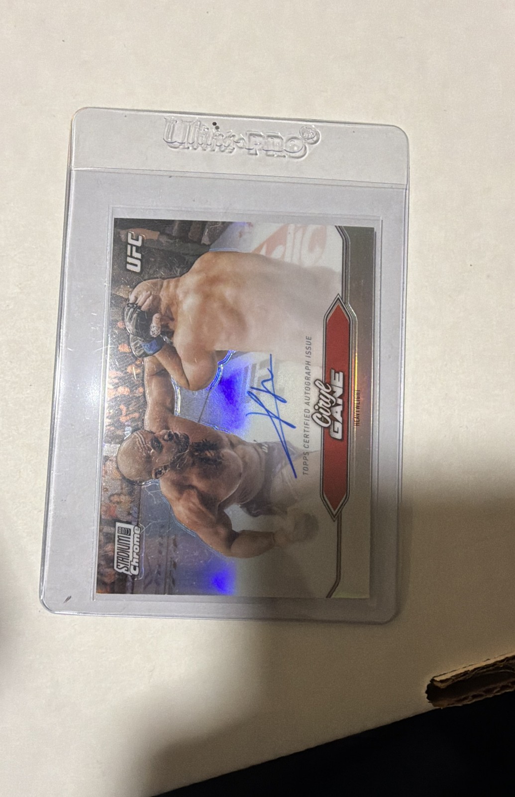 2025 Topps Stadium Club UFC – Chrome Autographs Ciryl Gane #CAS-CGE (AU)