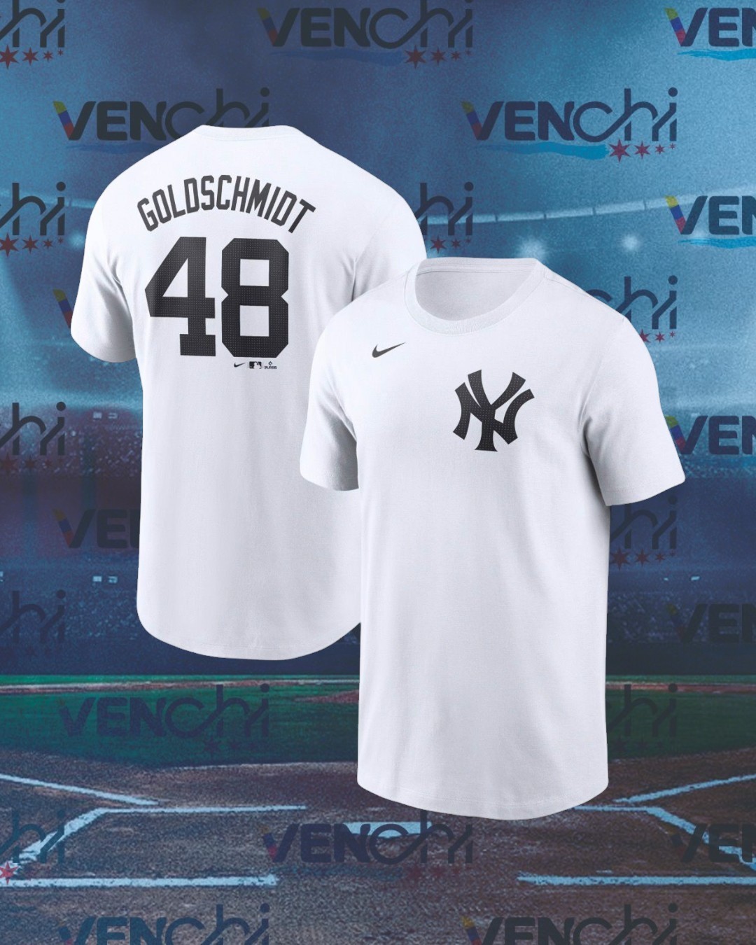 Paul Goldschmidt #48 New York Yankees Team Name & Number Player SHIRT UNISEX