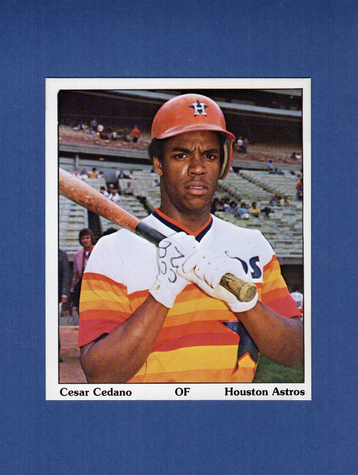 #7 CESAR CEDENO, Astros & 4X All-Star ~ 1975 SSPC Puzzle Back 3.5″x 4.25″ card B