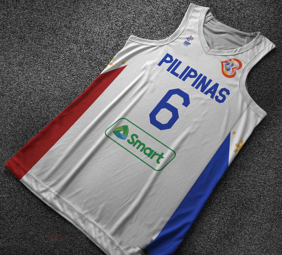 New Clarkson #6 Pilipinas Basketball Jersey White Blue Print Custom Name Number