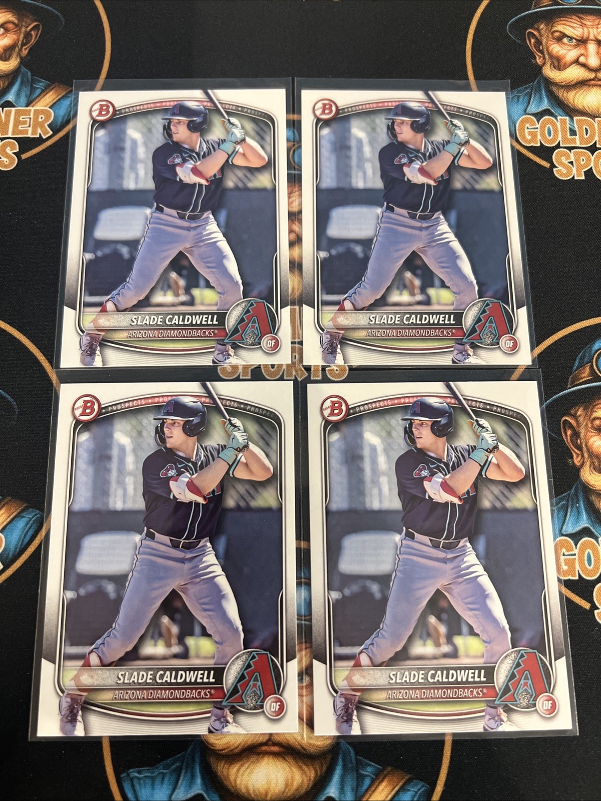 2025 Bowman Draft Slade Caldwell BD-152 4 Card Lot Diamondbacks