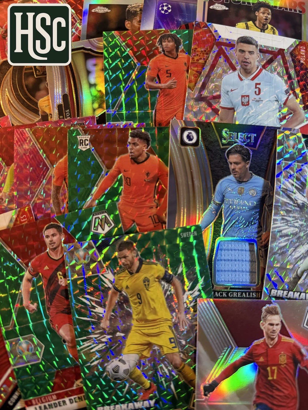 Soccer – 20 Card Lot – Rookies, Parallels, Memorabilia, Autos, Numbered