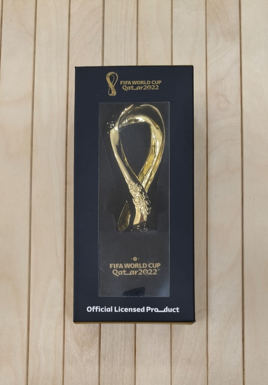 FIFA World Cup Qatar 2022 Emblem Replica 100 mm+ Pedestal FIFA Official Product