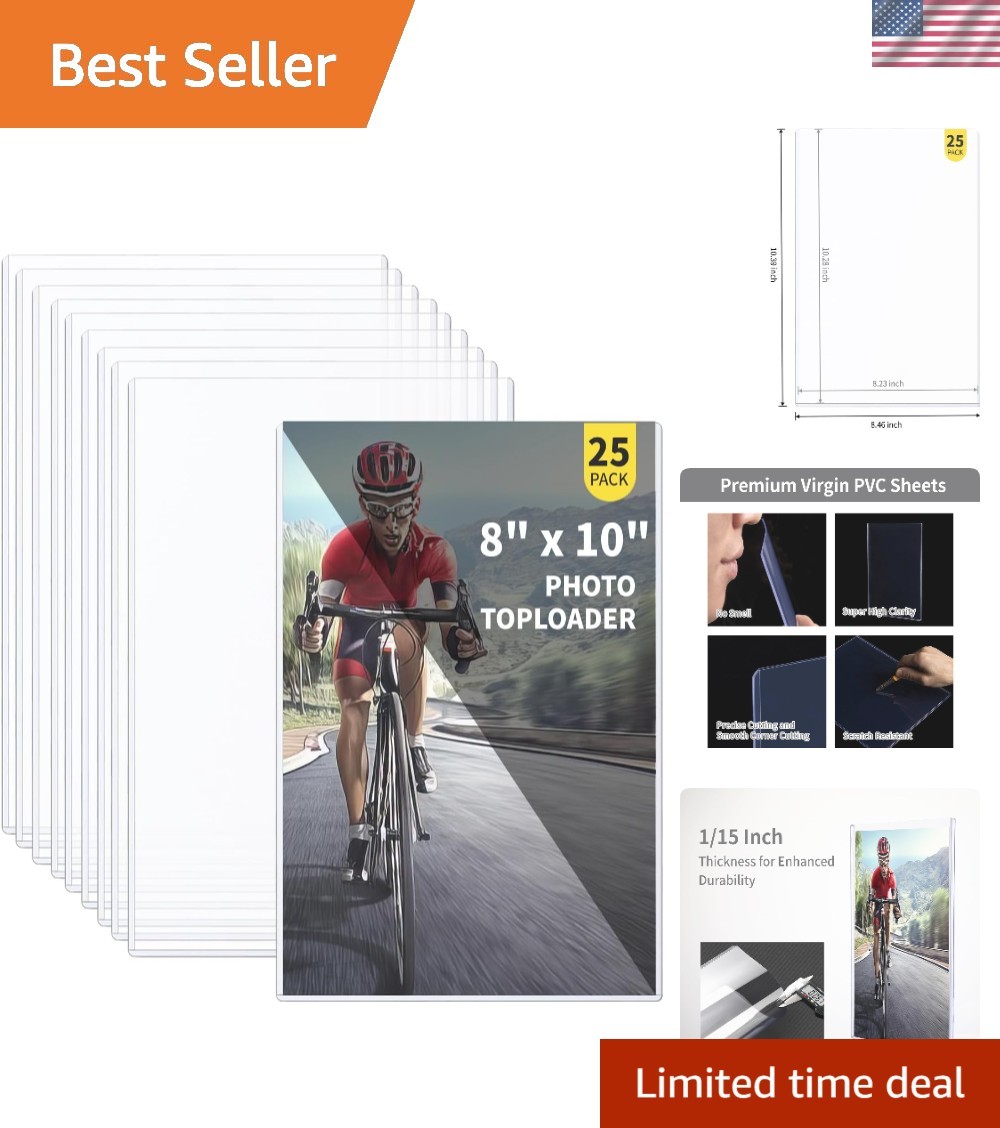 25-Pack 8 x 10 Inch Toploaders – Crystal Clear Plastic Holders, Sheet Protec…