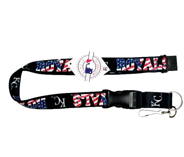 Celebrate USA 250 Years w/Kansas City Royals Lanyard Keychain USA Stars &Stripes