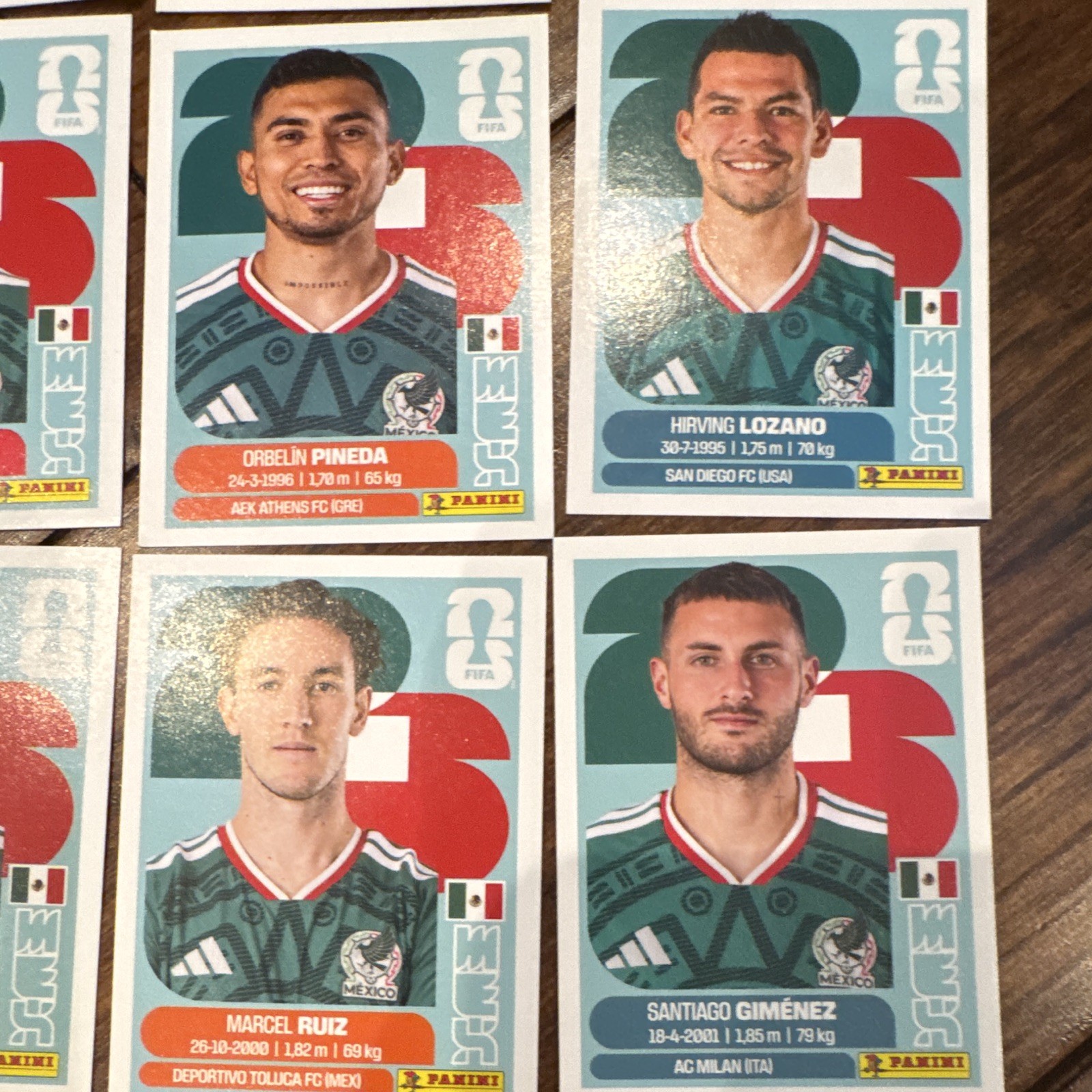 Panini FIFA World Cup 2026 Mexico Sticker Lot 20 MEX 1-20 Foil Hologram