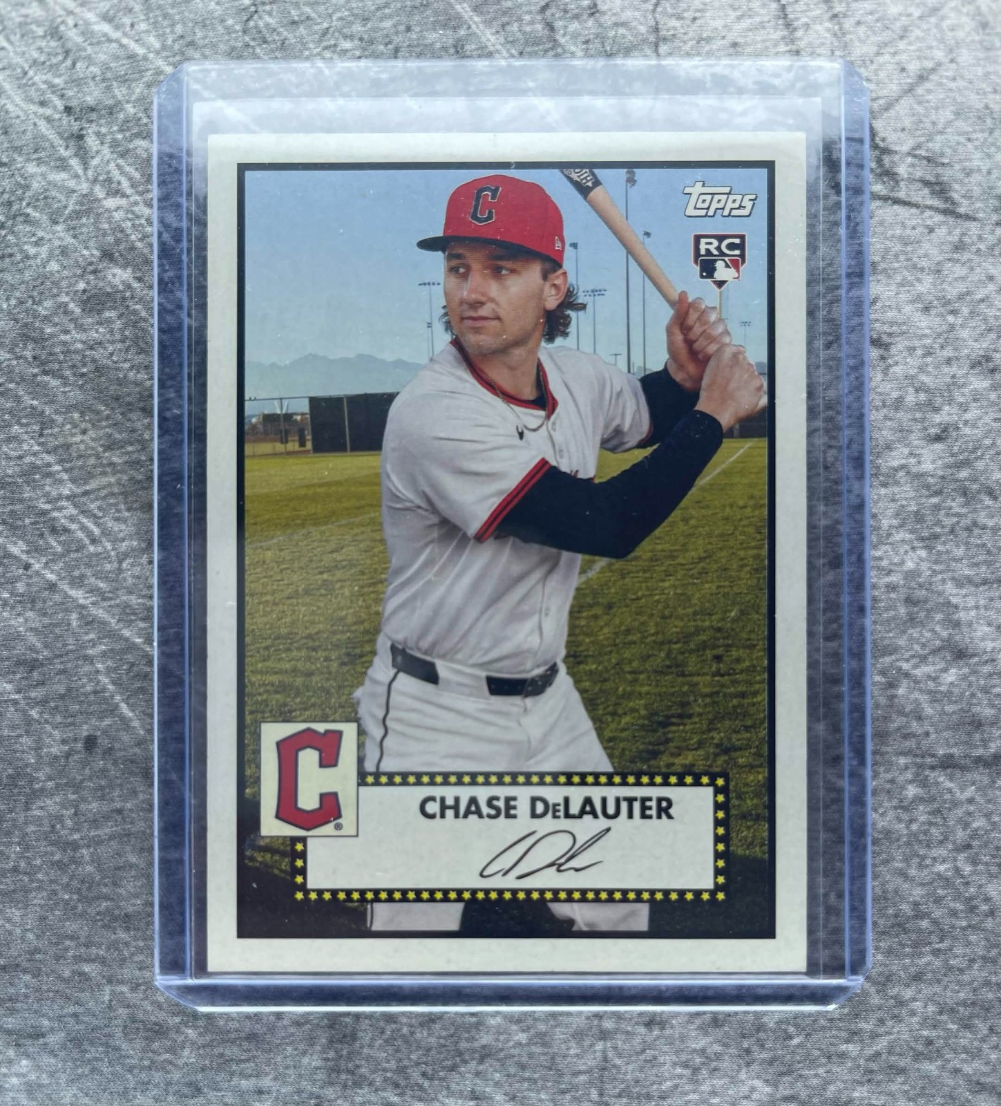 2026 Topps Series 2 Chase DeLauter RC 458 1952 Variation SSP Cleveland Guardians