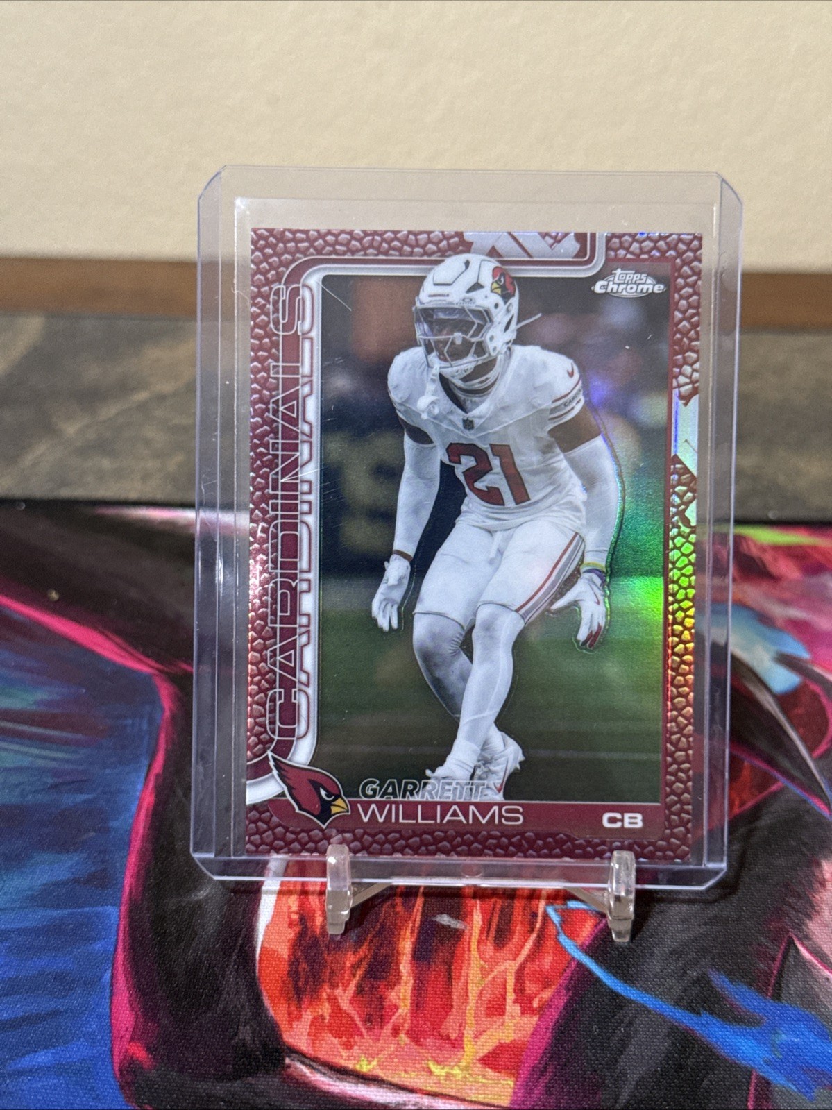 2025 TOPPS CHROME #6 Garrett Williams Pigskin Boarder FOOTBALL LEATHER CARDINALS