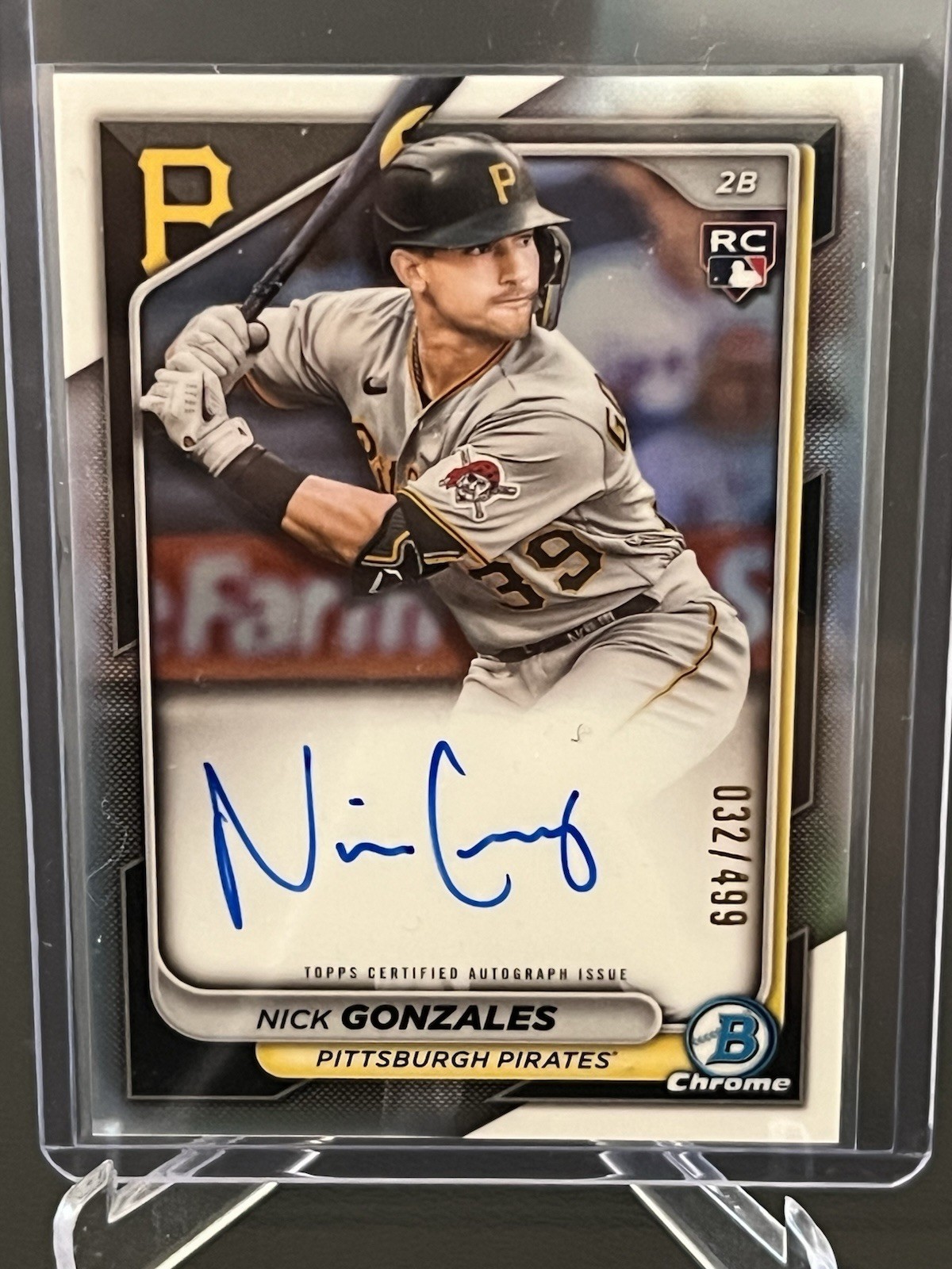 2024 Bowman – Chrome Rookie Autographs Nick Gonzales #CRA-NG Refractor /499
