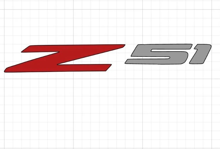Vette C8 Z51 Vinyl Sticker Decal – Red and Silver Set Of 2!