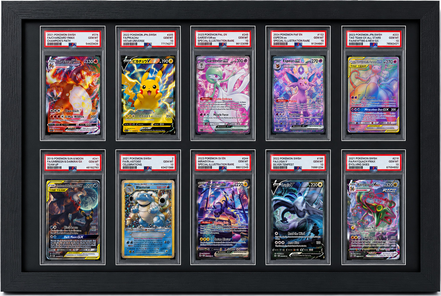 PSA Graded Card Display Case, Sports Cards MTG Pokemon – PSA CGC Cards Holds 10