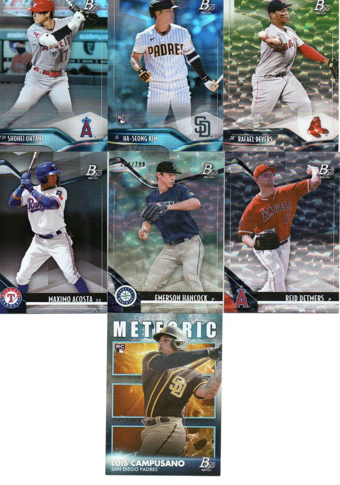 2021 BOWMAN PLATINUM BASE/TOP PROSPECT SINGLES & RC’S/PARA/INSERTS***YOU PICK***
