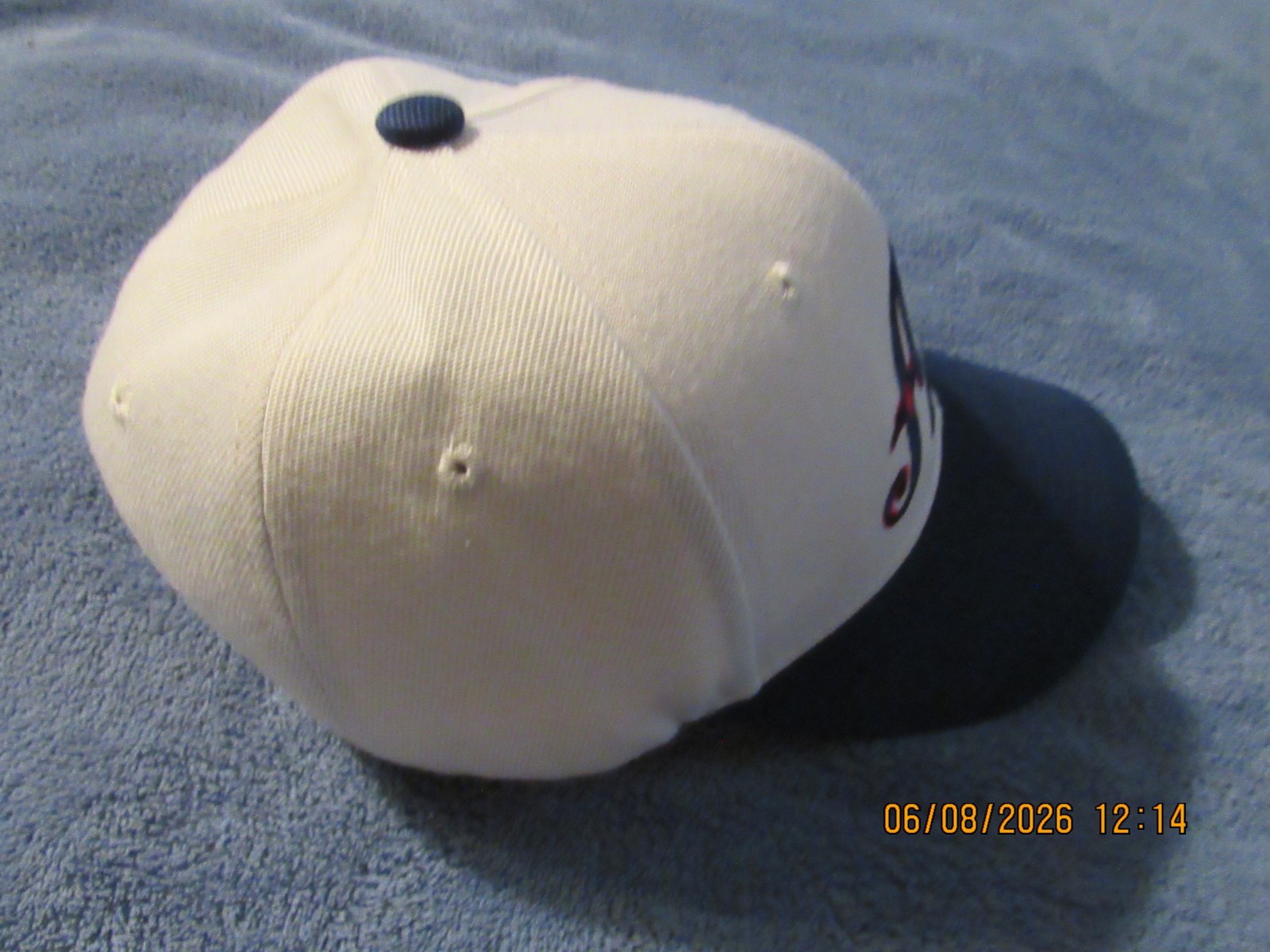 Reno Aces Snapback Hat Cap Blue Adjustable OSFM Cream Navy Blue