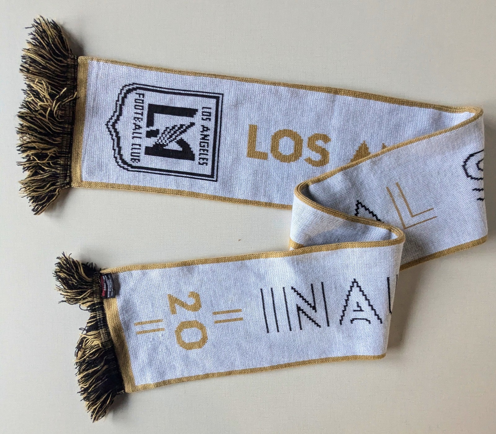 Los Angeles Football Club Ruffneck Knit Sports Scarf Reversible 2018
