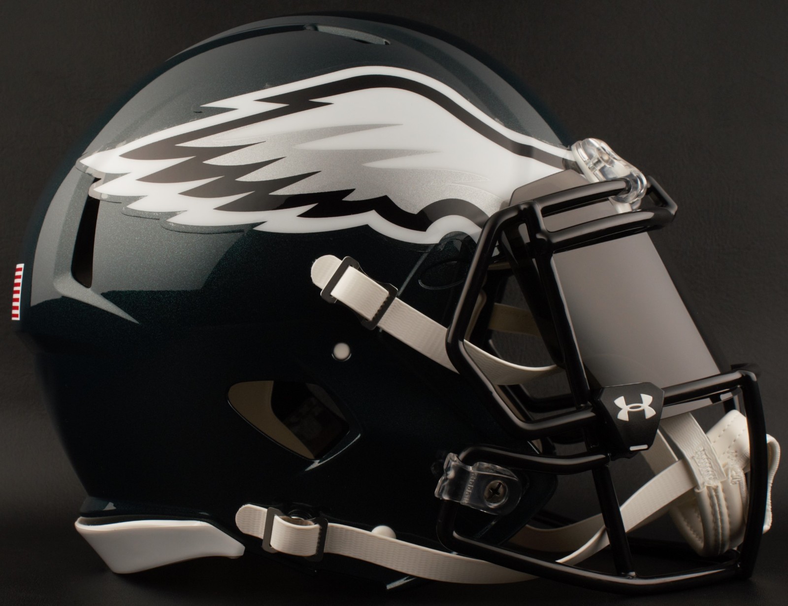 PHILADELPHIA EAGLES NFL Football Helmet with BLACK-TINT Visor / Eye Shield